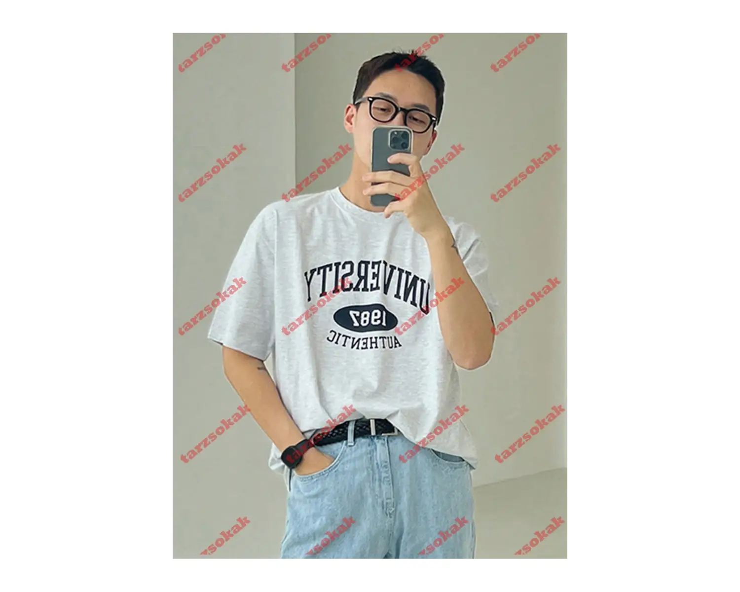 Model 3497 Erkek Yazlık Yuvarlak Yaka Kısa Kollu Günlük Tişört, Yaz