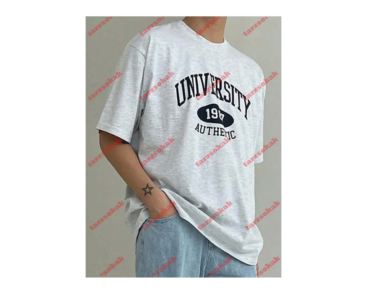 Model 3497 Erkek Yazlık Yuvarlak Yaka Kısa Kollu Günlük Tişört, Yaz