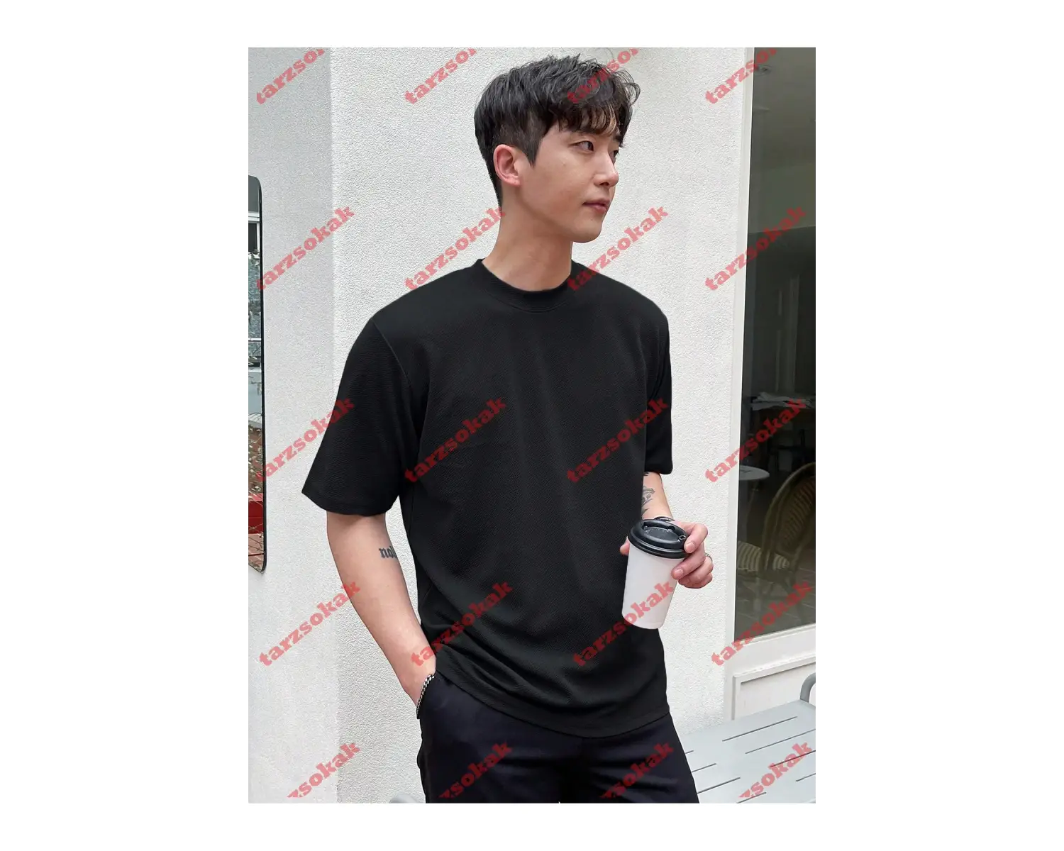 Model 3499 Erkek Yazlık Yuvarlak Yaka Kısa Kollu Günlük Tişört, Yaz