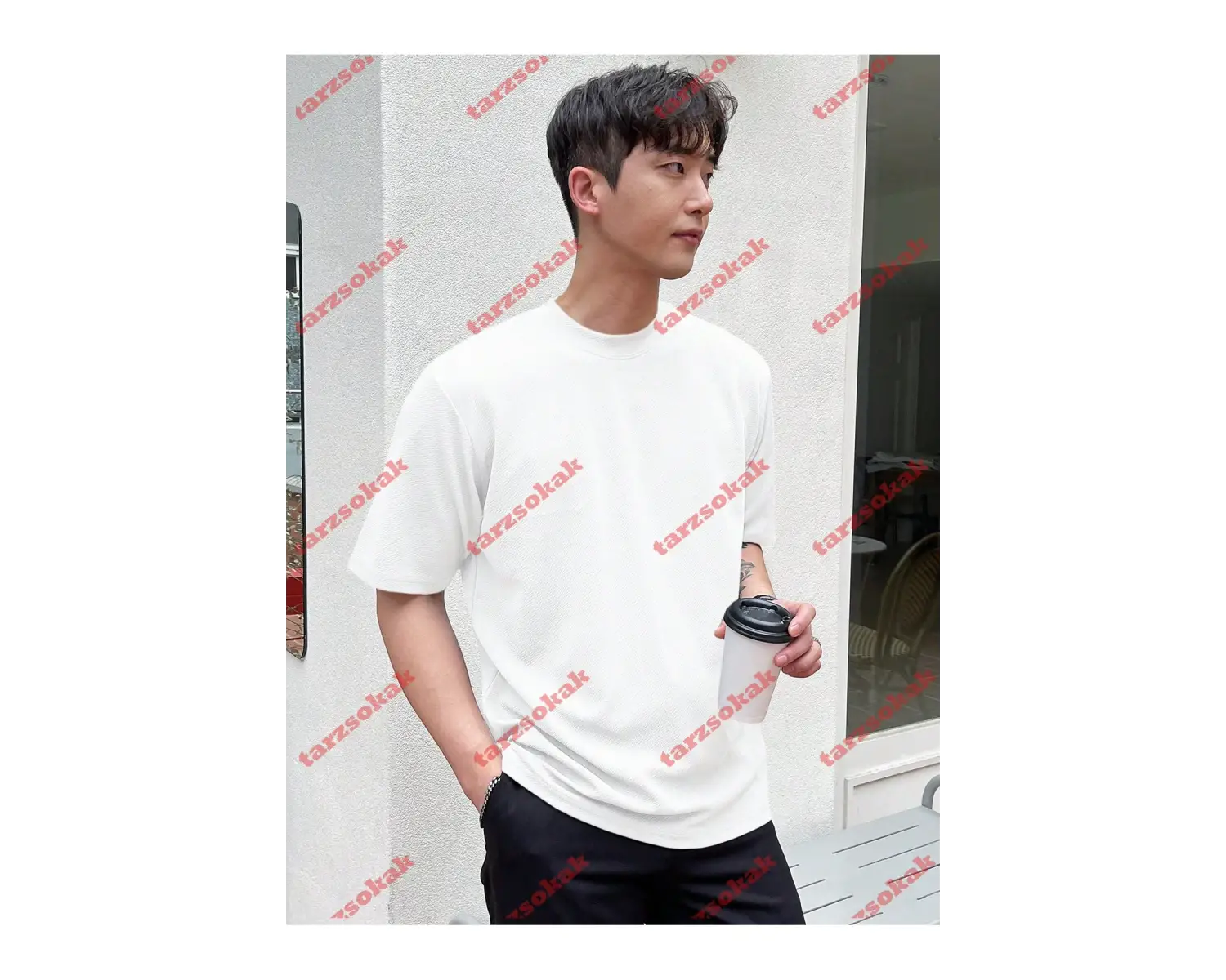 Model 3499 Erkek Yazlık Yuvarlak Yaka Kısa Kollu Günlük Tişört, Yaz