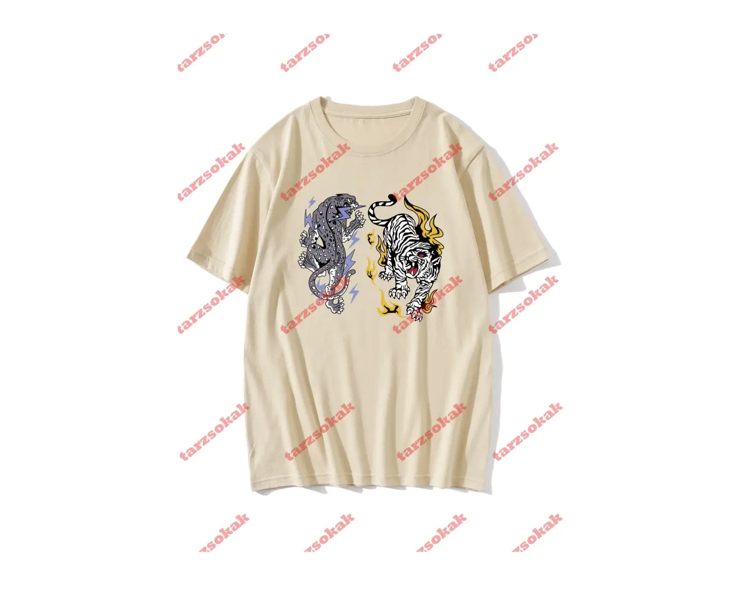 Model 3500 Erkek Yazlık Yuvarlak Yaka Kısa Kollu Günlük Tişört, Yaz