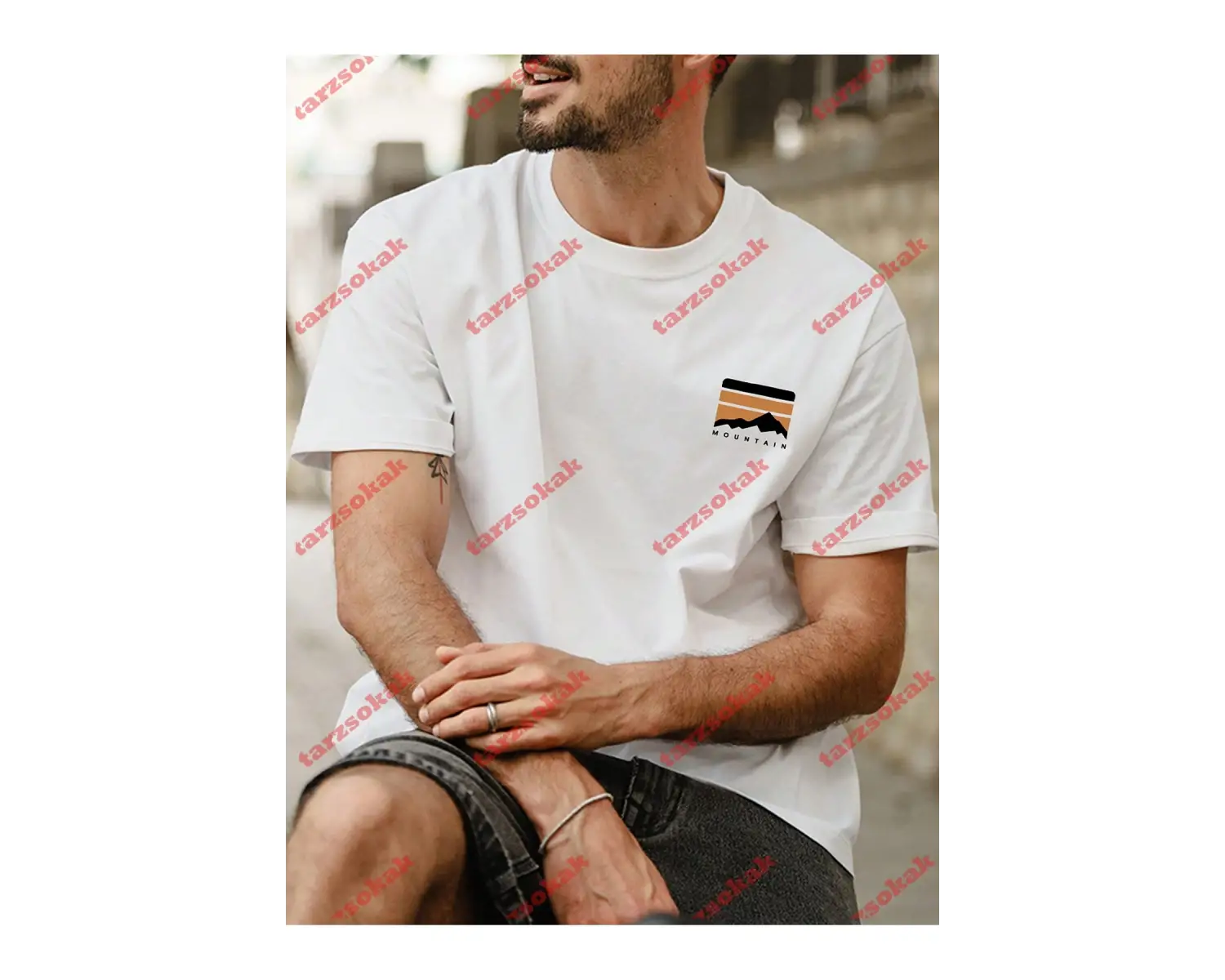 Model 3504 Erkek Yazlık Yuvarlak Yaka Kısa Kollu Günlük Tişört, Yaz