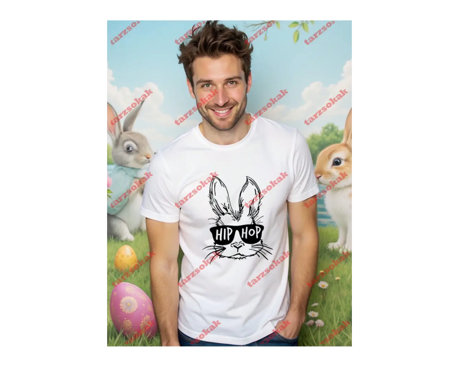 Model 3510 Erkek Yazlık Yuvarlak Yaka Kısa Kollu Günlük Tişört, Yaz