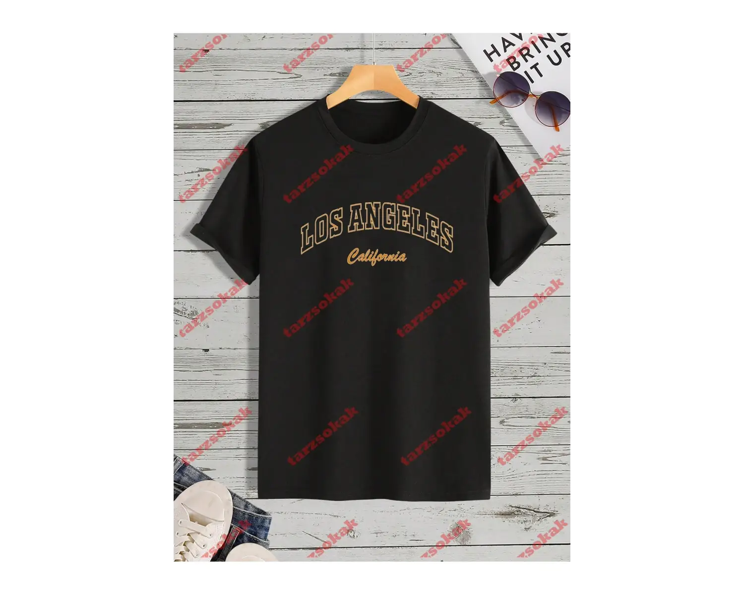 Model 3515 Erkek Yazlık Yuvarlak Yaka Kısa Kollu Günlük Tişört, Yaz