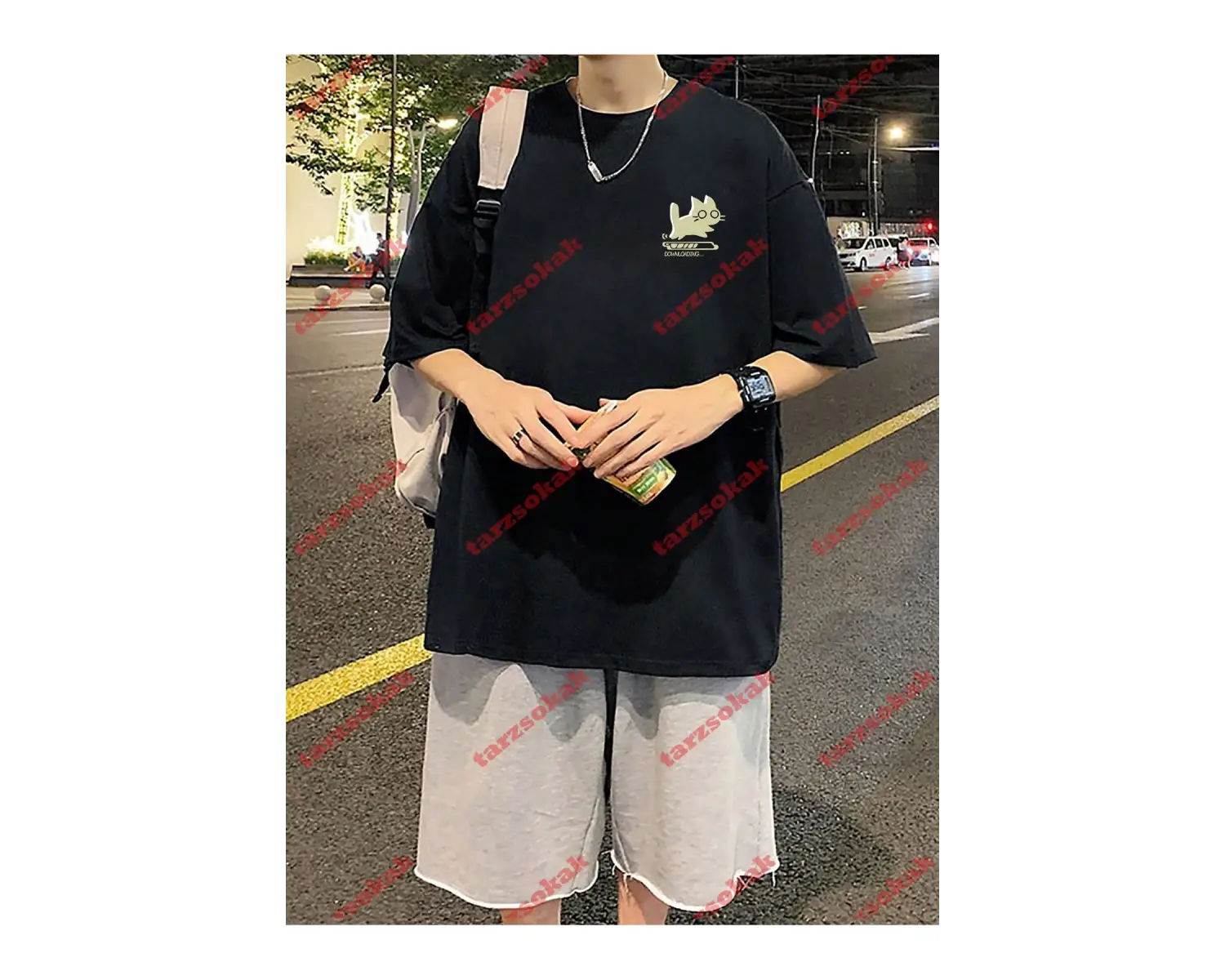 Model 3542 Erkek Yazlık Yuvarlak Yaka Kısa Kollu Günlük Tişört, Yaz