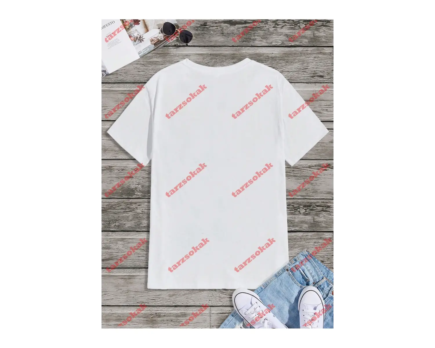 Model 3547 Erkek Yazlık Yuvarlak Yaka Kısa Kollu Günlük Tişört, Yaz