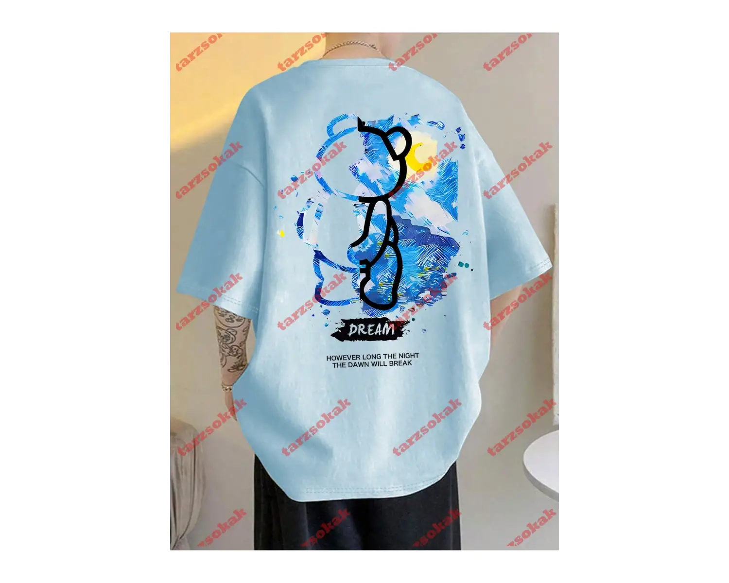 Model 3550 Erkek Yazlık Yuvarlak Yaka Kısa Kollu Günlük Tişört, Yaz