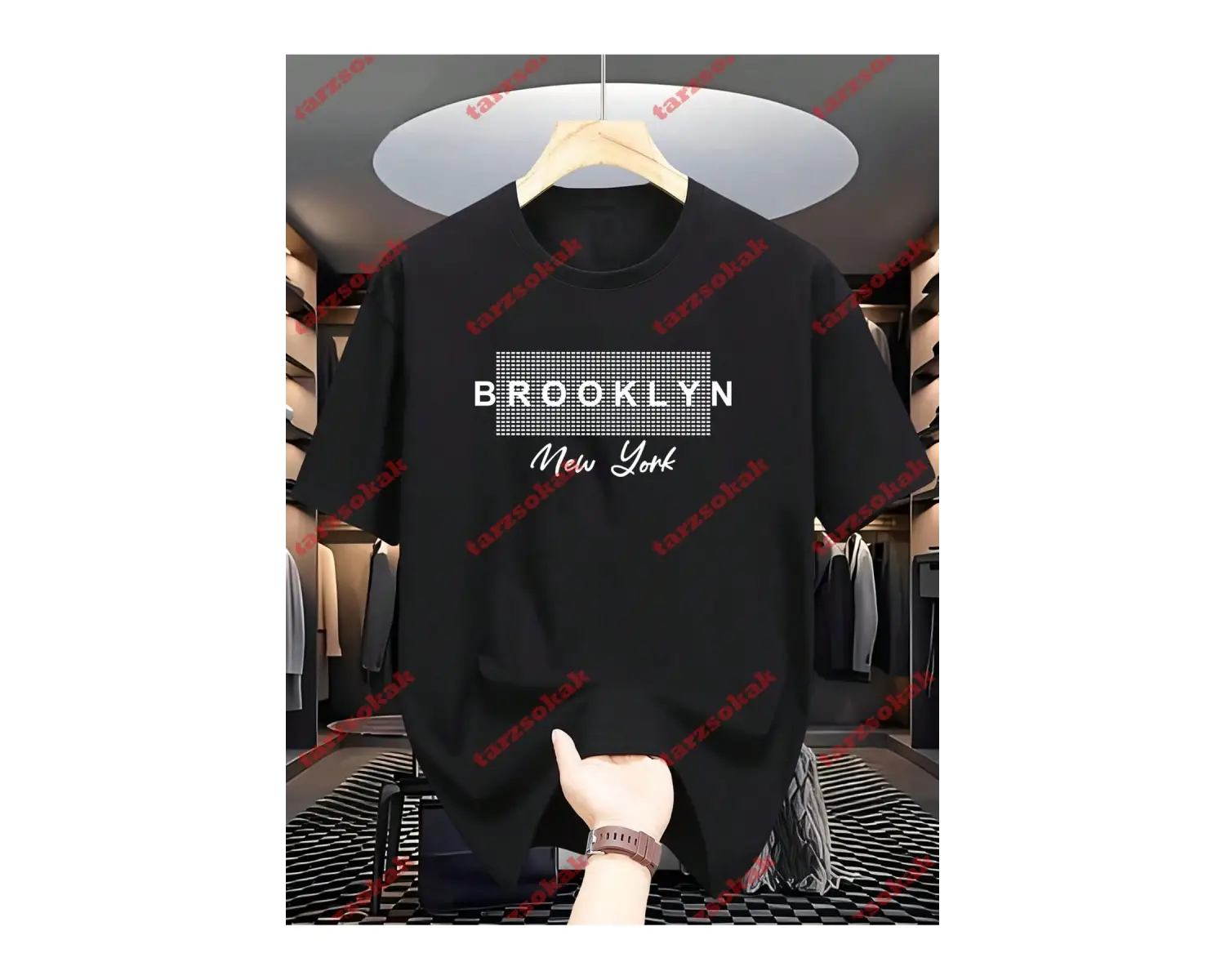 Model 3551 Erkek Yazlık Yuvarlak Yaka Kısa Kollu Günlük Tişört, Yaz