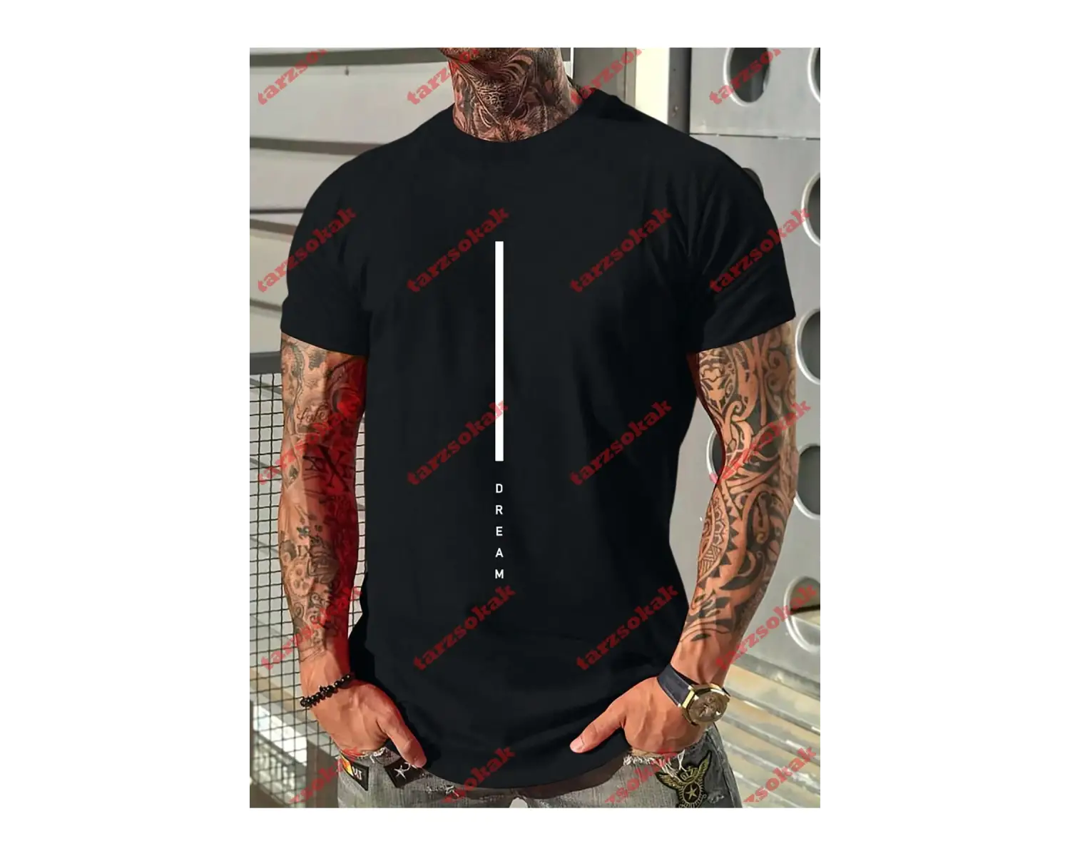 Model 3564 Erkek Yazlık Yuvarlak Yaka Kısa Kollu Günlük Tişört, Yaz