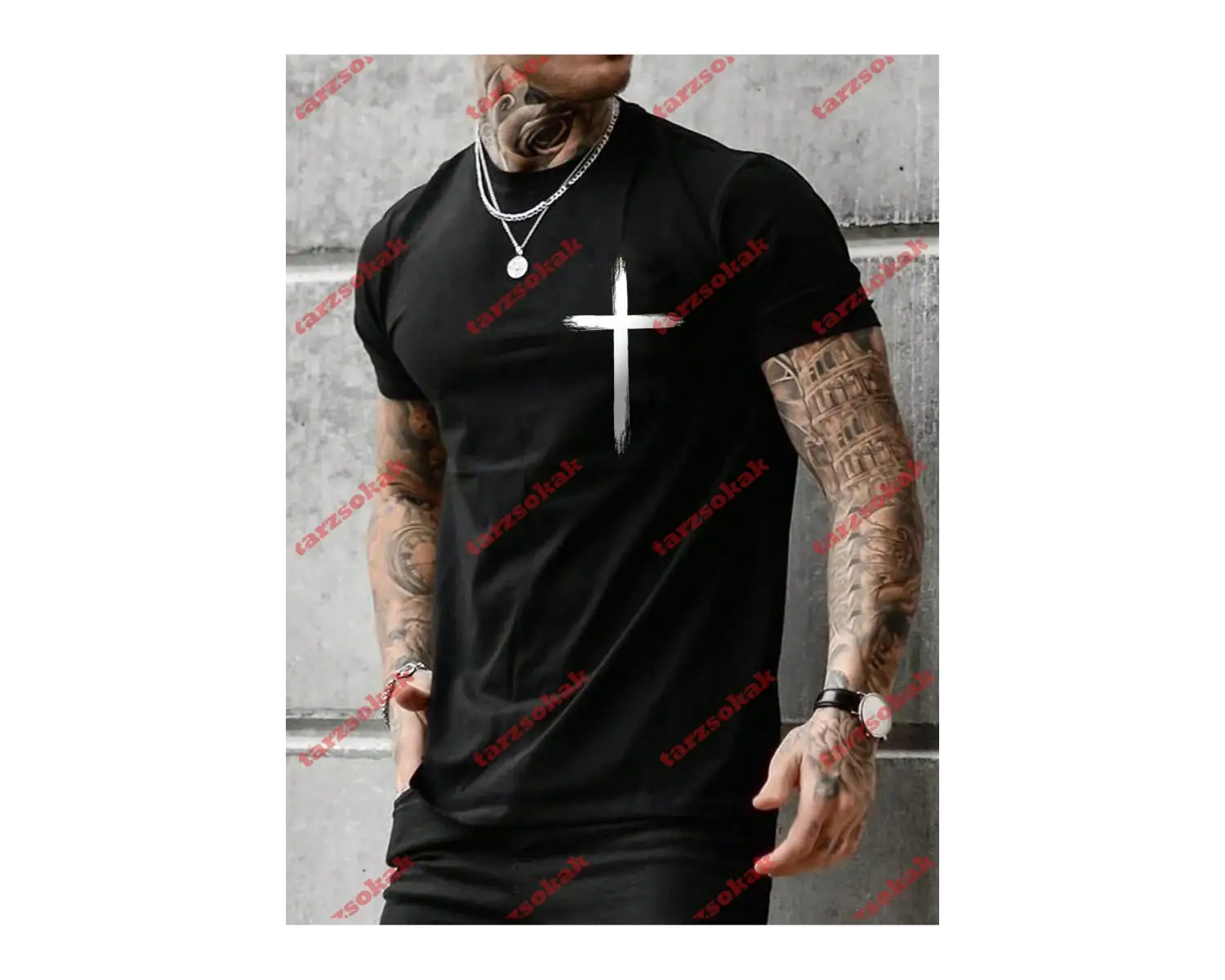 Model 3568 Erkek Yazlık Yuvarlak Yaka Kısa Kollu Günlük Tişört, Yaz