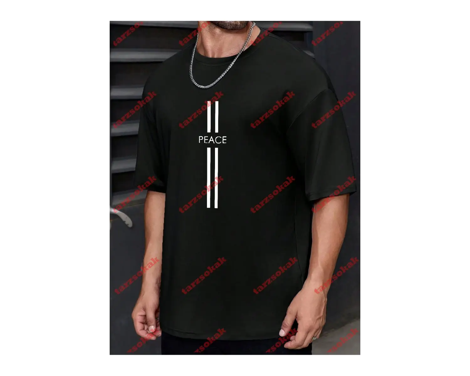 Model 3574 Erkek Yazlık Yuvarlak Yaka Kısa Kollu Günlük Tişört, Yaz