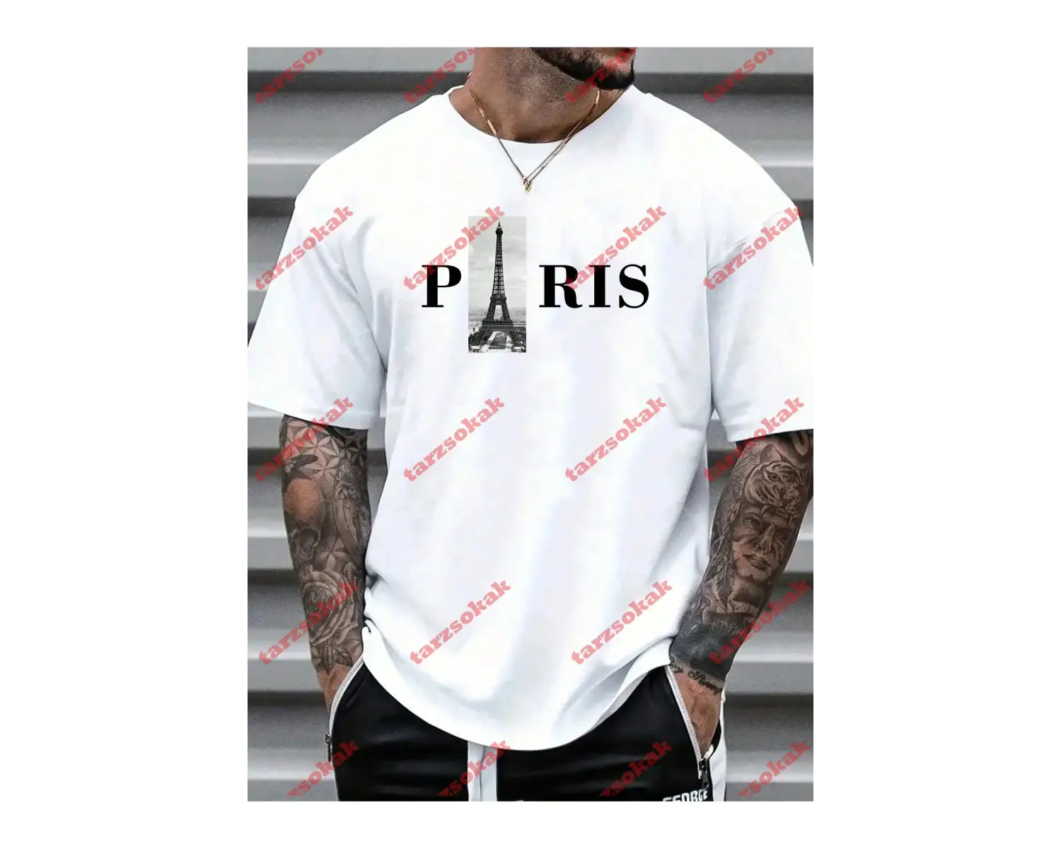 Model 3576 Erkek Yazlık Yuvarlak Yaka Kısa Kollu Günlük Tişört, Yaz