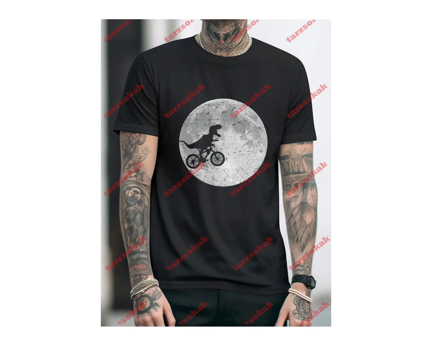 Model 3577 Erkek Yazlık Yuvarlak Yaka Kısa Kollu Günlük Tişört, Yaz