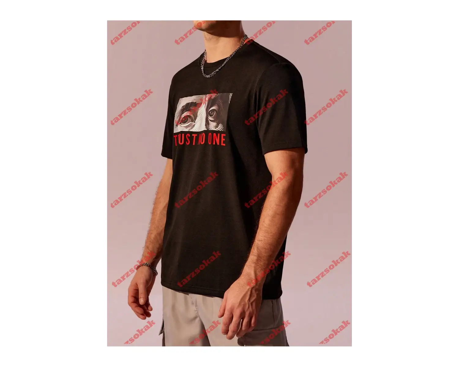 Model 3579 Erkek Yazlık Yuvarlak Yaka Kısa Kollu Günlük Tişört, Yaz