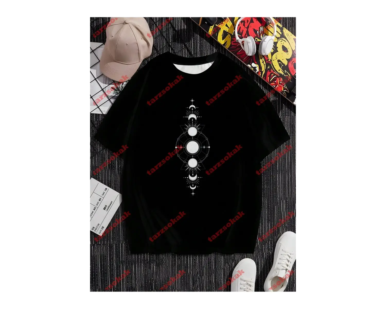 Model 3583 Erkek Yazlık Yuvarlak Yaka Kısa Kollu Günlük Tişört, Yaz