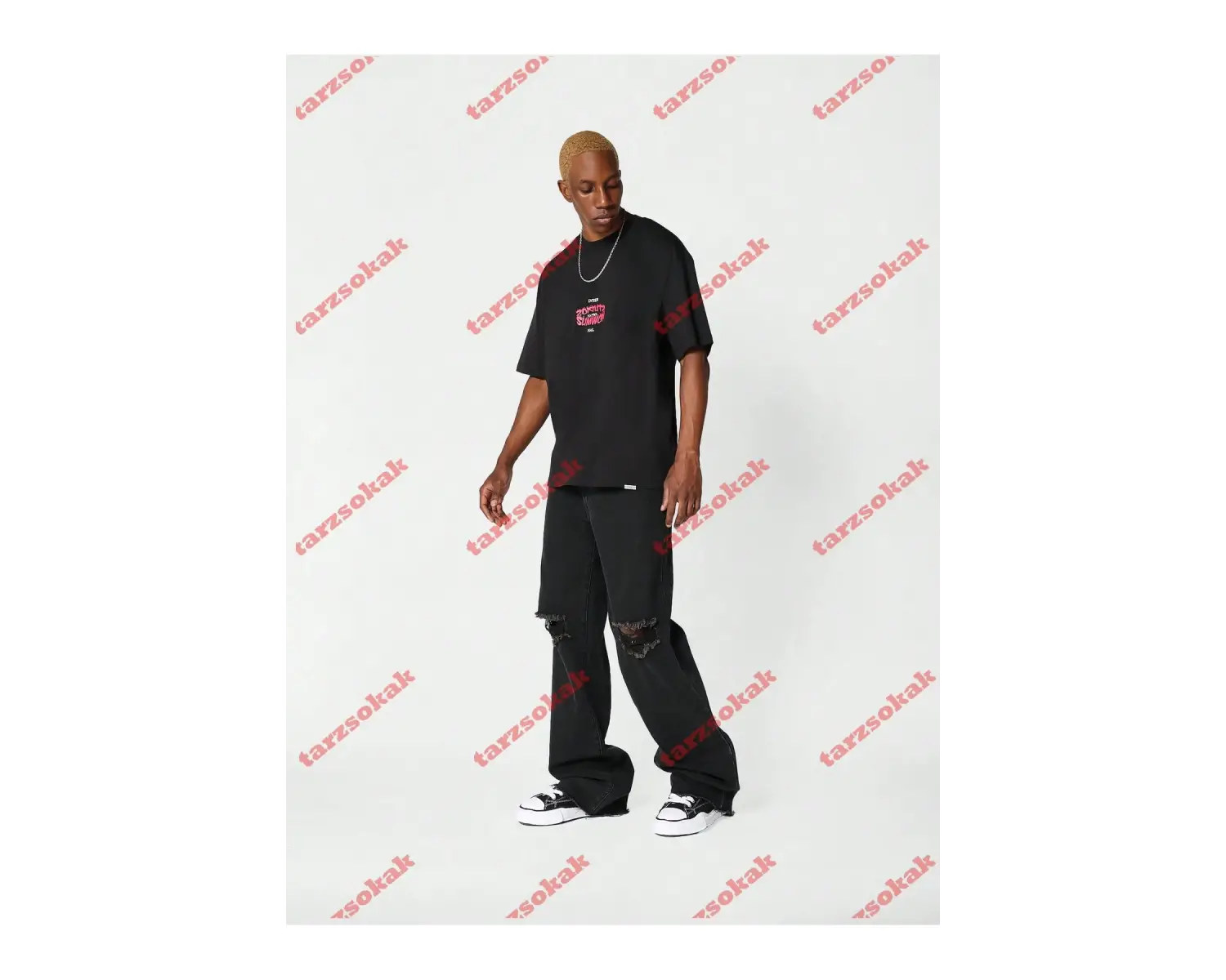 Model 3586 Erkek Yazlık Yuvarlak Yaka Kısa Kollu Günlük Tişört, Yaz