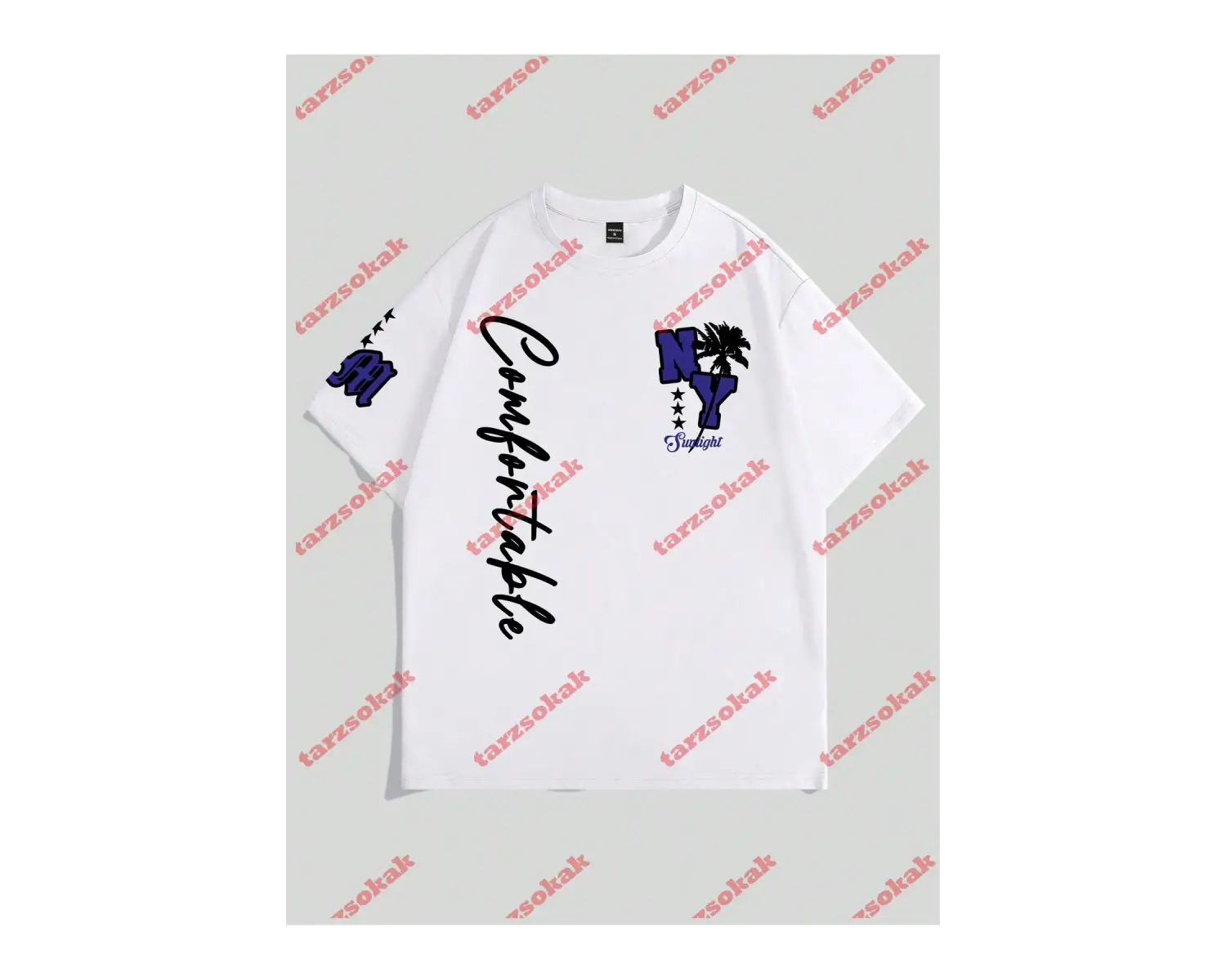 Model 3594 Erkek Yazlık Yuvarlak Yaka Kısa Kollu Günlük Tişört, Yaz