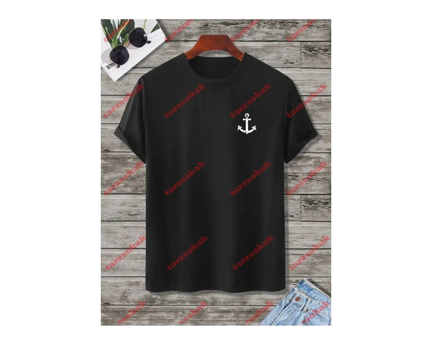 Model 3600 Erkek Yazlık Yuvarlak Yaka Kısa Kollu Günlük Tişört, Yaz