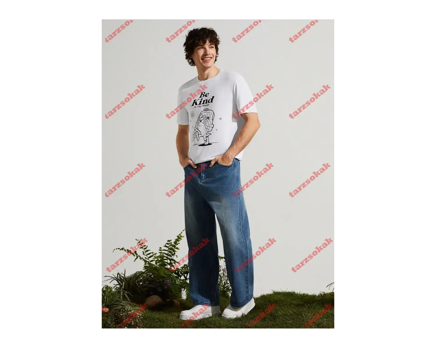 Model 3610 Erkek Yazlık Yuvarlak Yaka Kısa Kollu Günlük Tişört, Yaz