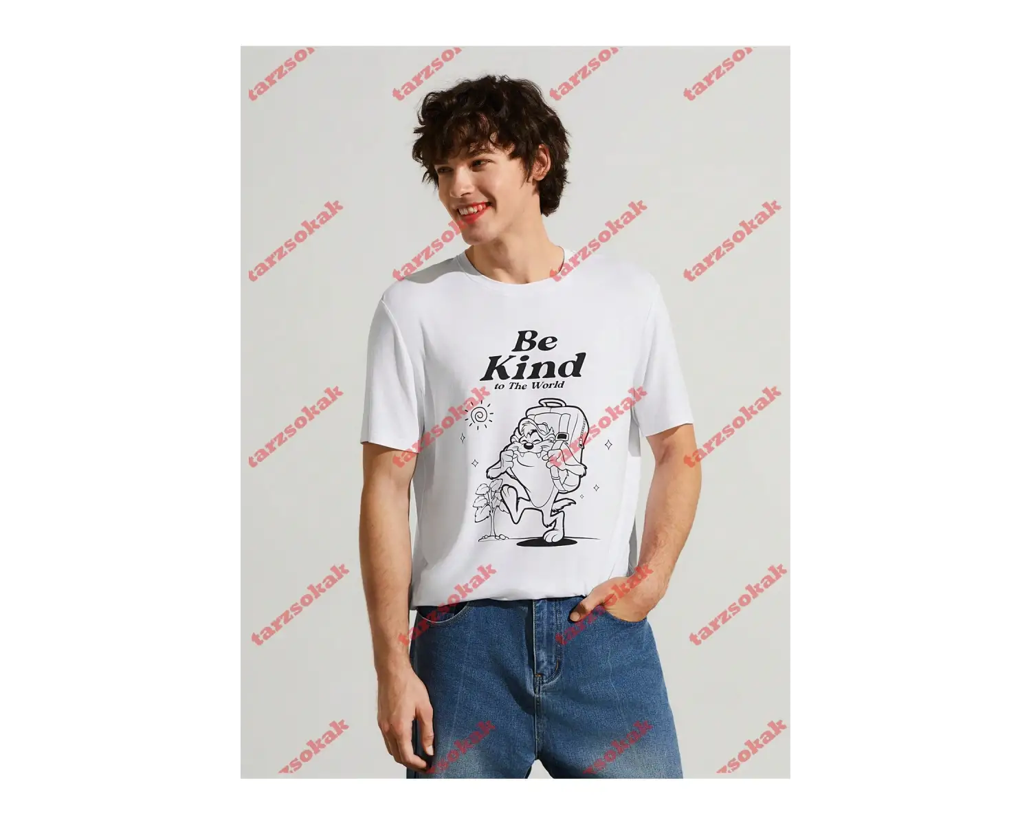 Model 3610 Erkek Yazlık Yuvarlak Yaka Kısa Kollu Günlük Tişört, Yaz