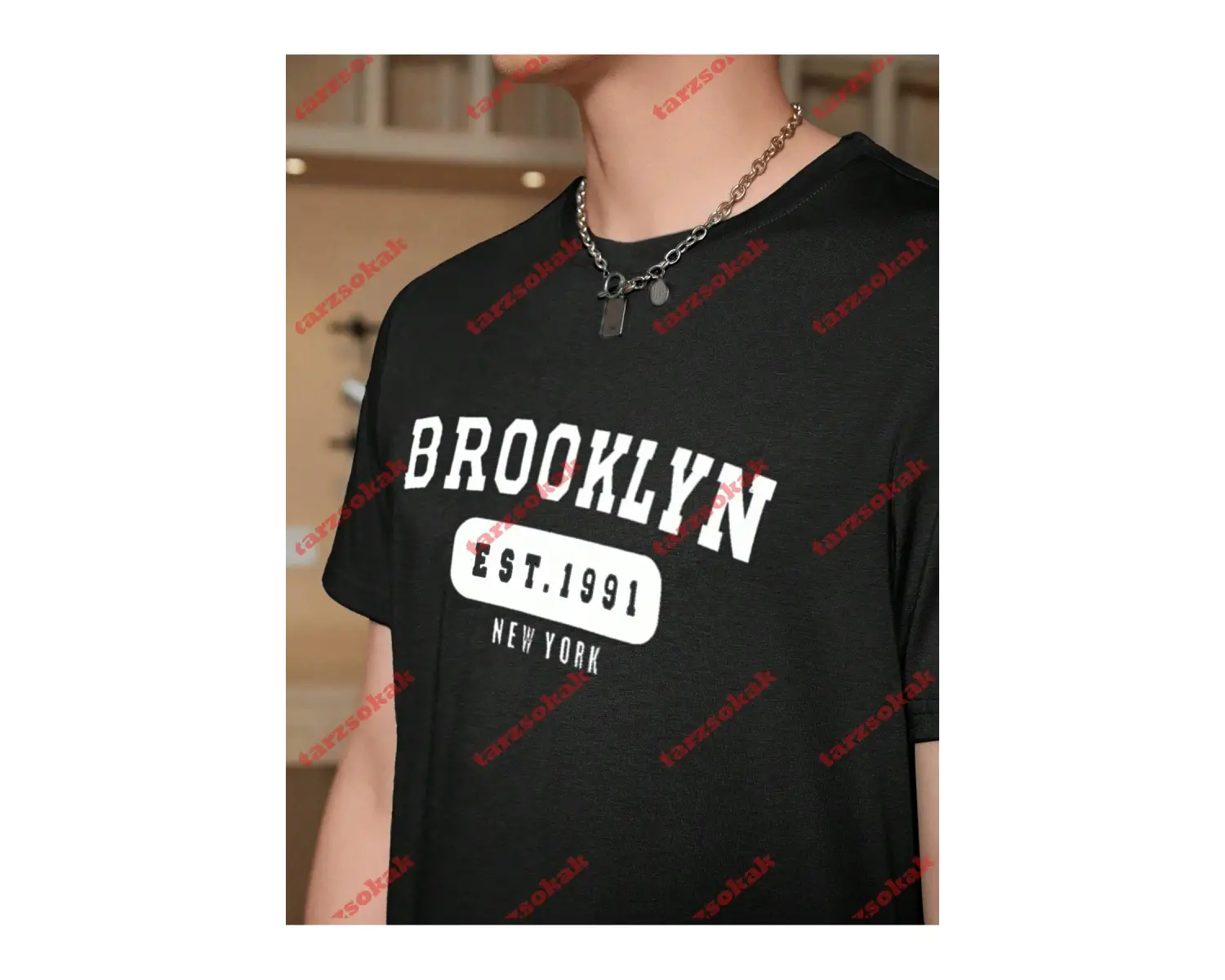 Model 3622 Erkek Yazlık Yuvarlak Yaka Kısa Kollu Günlük Tişört, Yaz