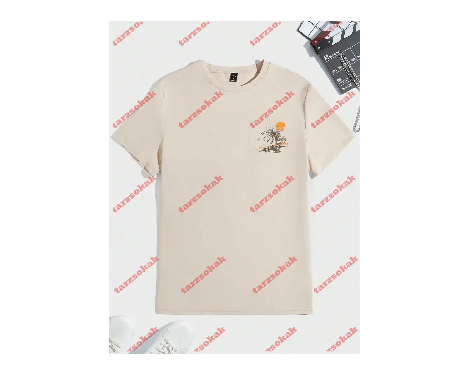 Model 3626 Erkek Yazlık Yuvarlak Yaka Kısa Kollu Günlük Tişört, Yaz