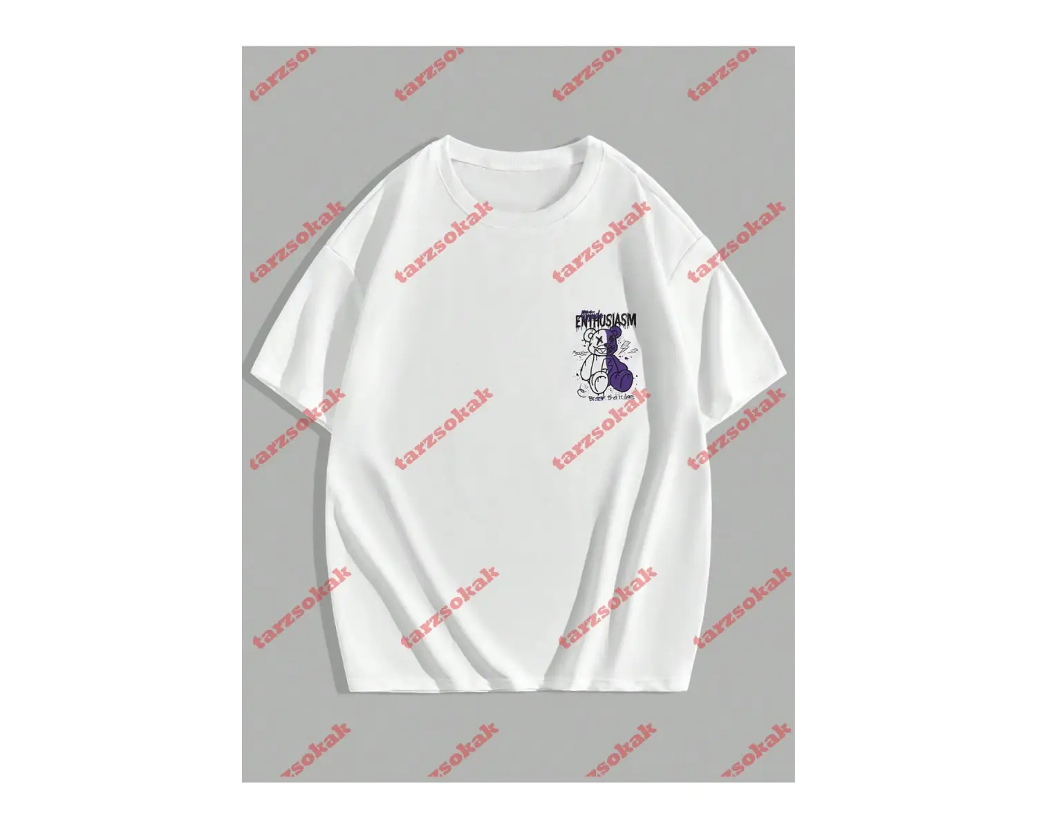 Model 3636 Erkek Yazlık Yuvarlak Yaka Kısa Kollu Günlük Tişört, Yaz