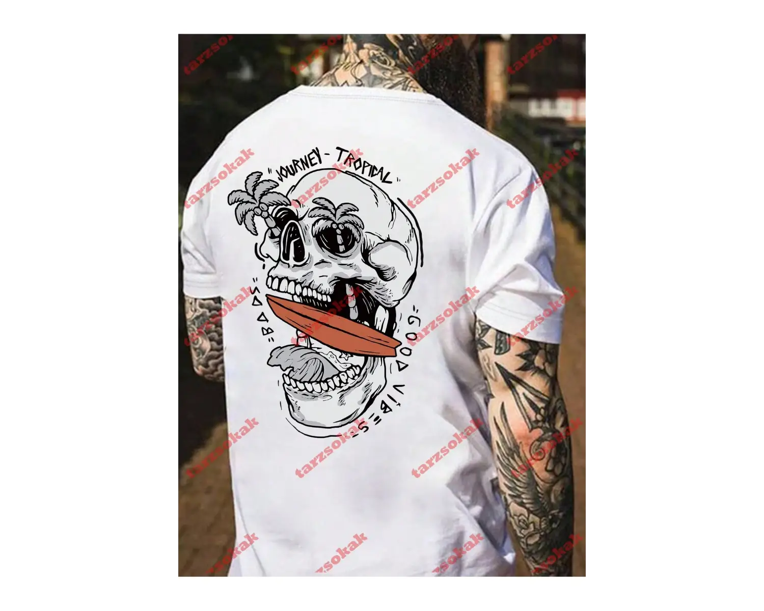 Model 3639 Erkek Yazlık Yuvarlak Yaka Kısa Kollu Günlük Tişört, Yaz