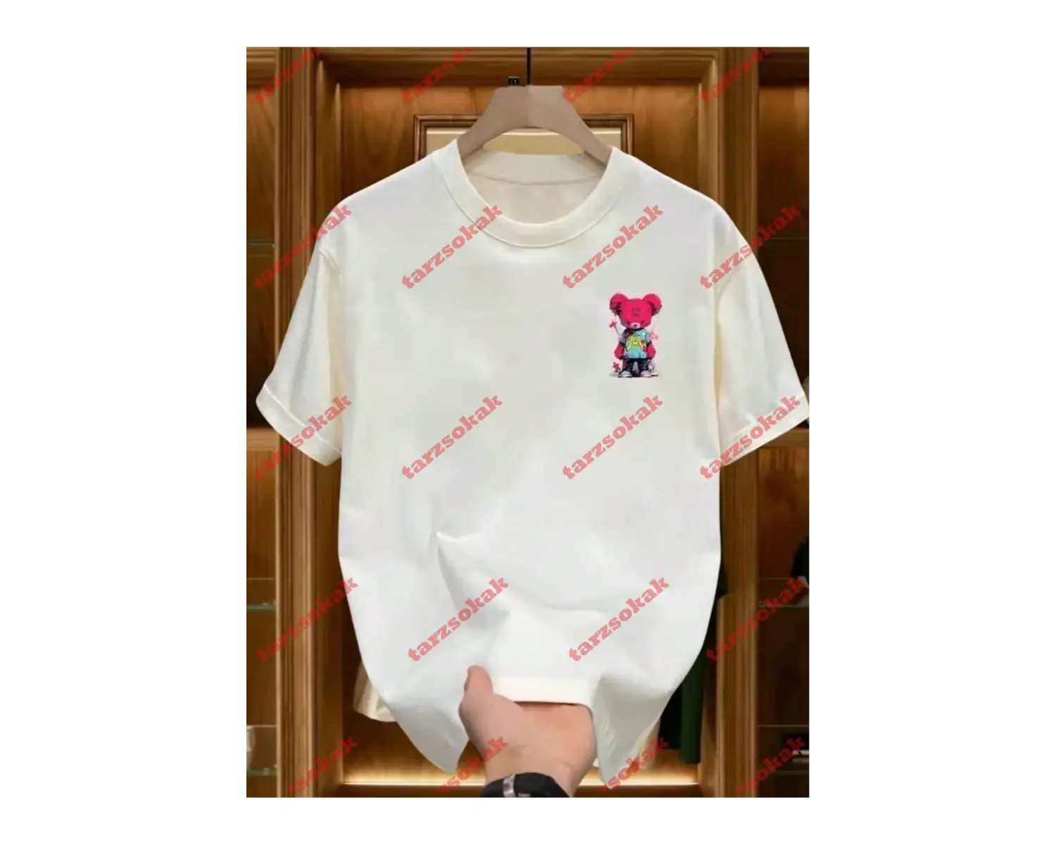 Model 3642 Erkek Yazlık Yuvarlak Yaka Kısa Kollu Günlük Tişört, Yaz