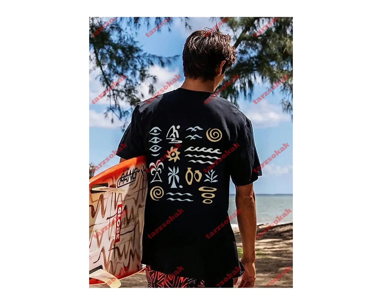 Model 3645 Erkek Yazlık Yuvarlak Yaka Kısa Kollu Günlük Tişört, Yaz