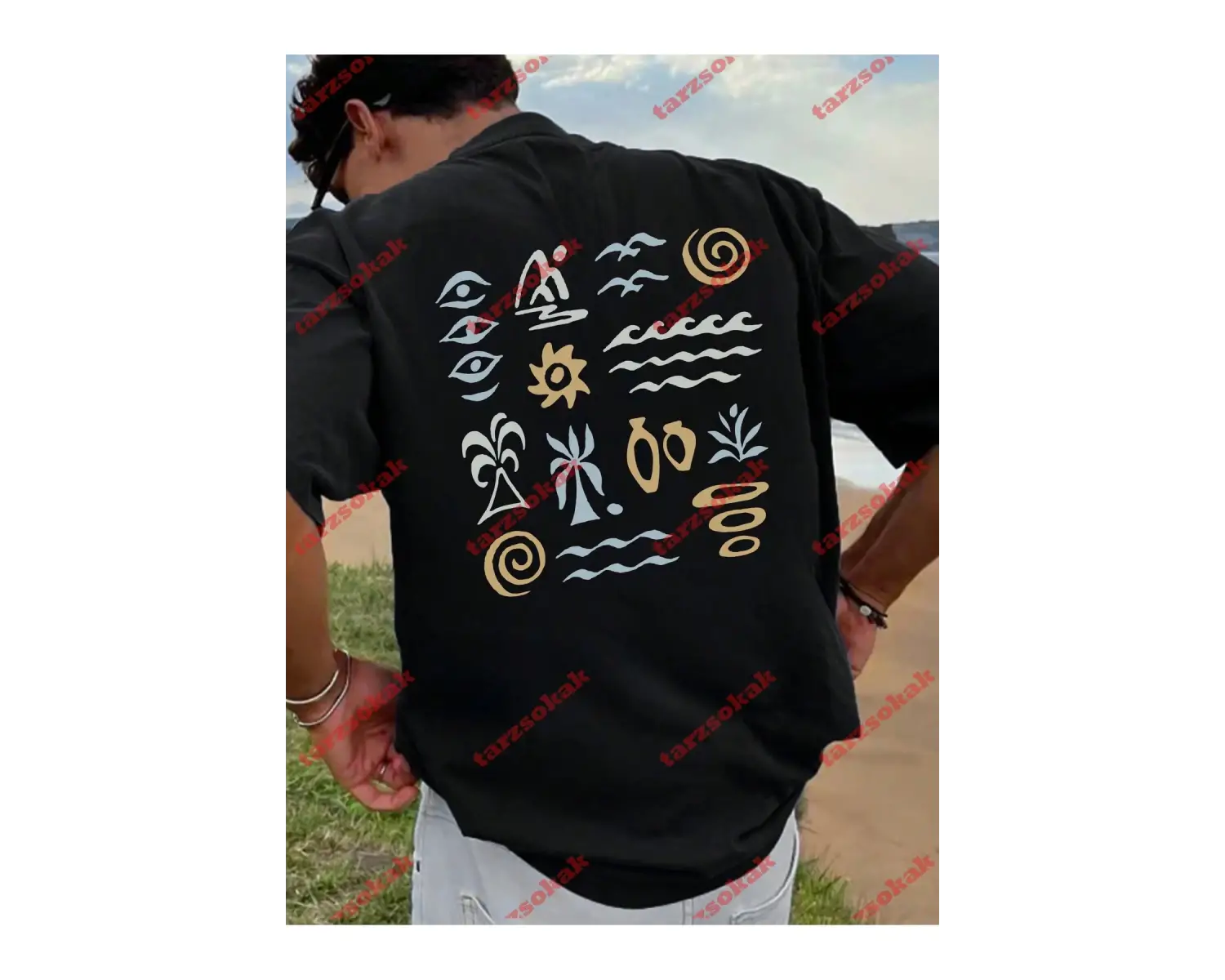 Model 3645 Erkek Yazlık Yuvarlak Yaka Kısa Kollu Günlük Tişört, Yaz