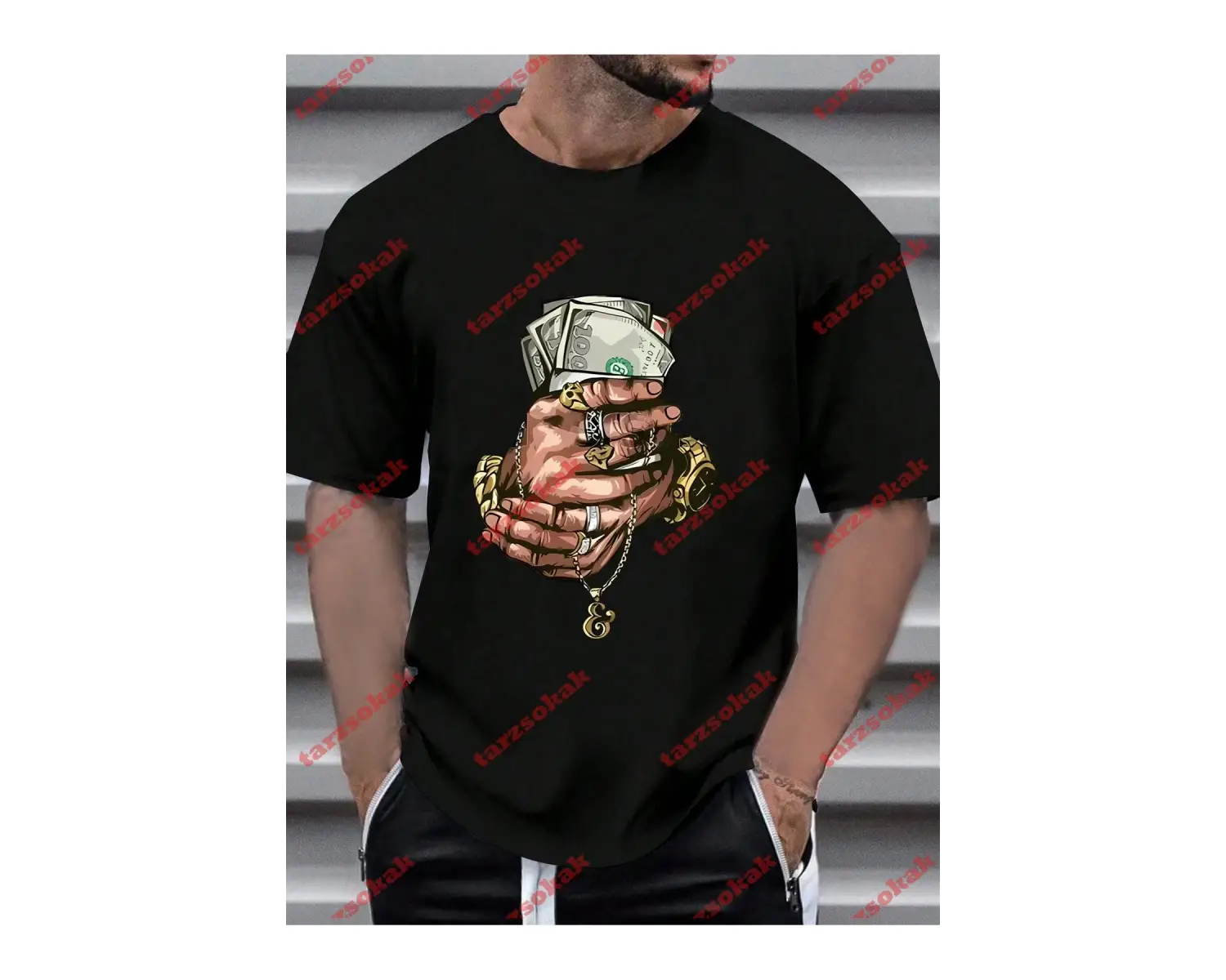 Model 3648 Erkek Yazlık Yuvarlak Yaka Kısa Kollu Günlük Tişört, Yaz