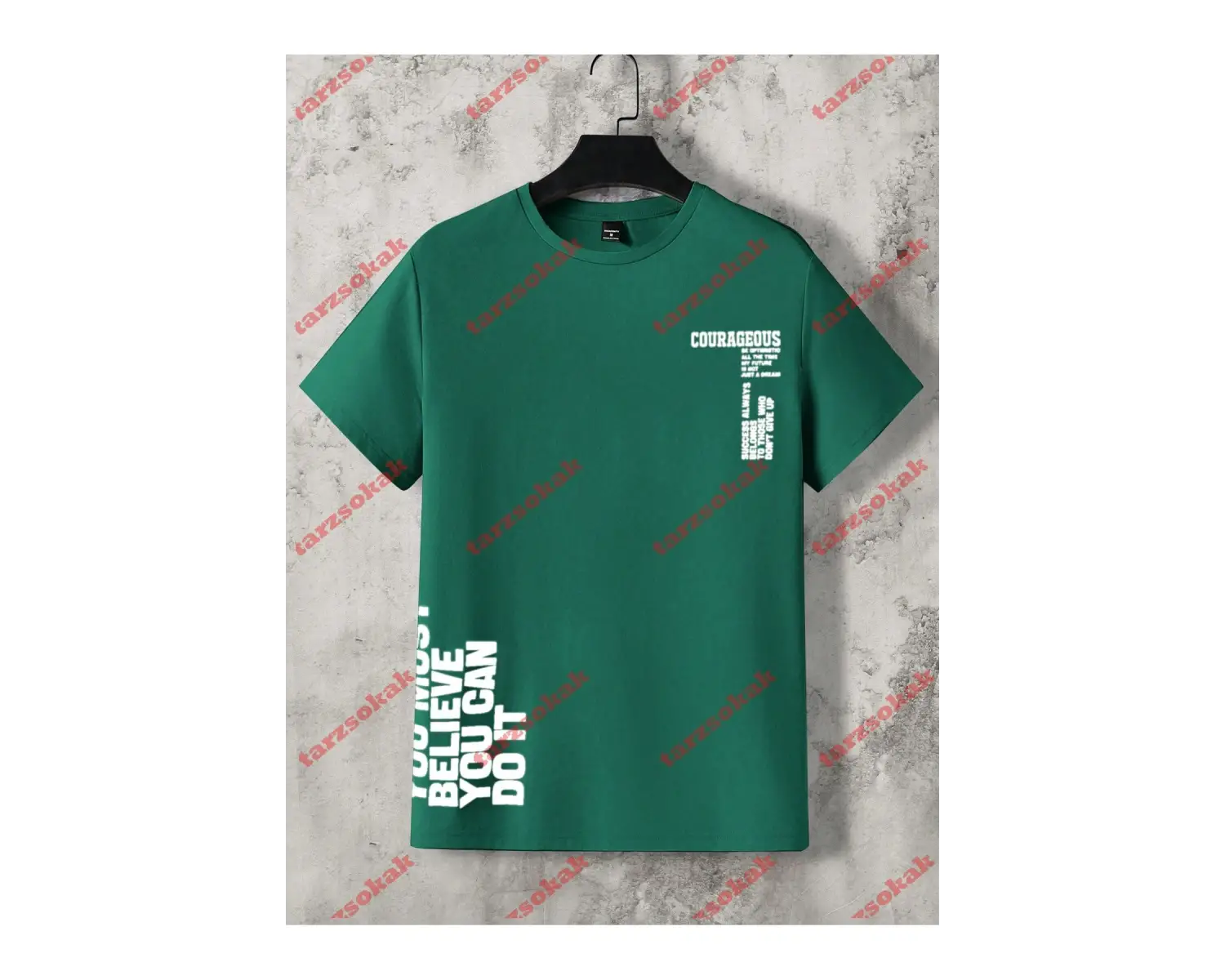 Model 3653 Erkek Yazlık Yuvarlak Yaka Kısa Kollu Günlük Tişört, Yaz