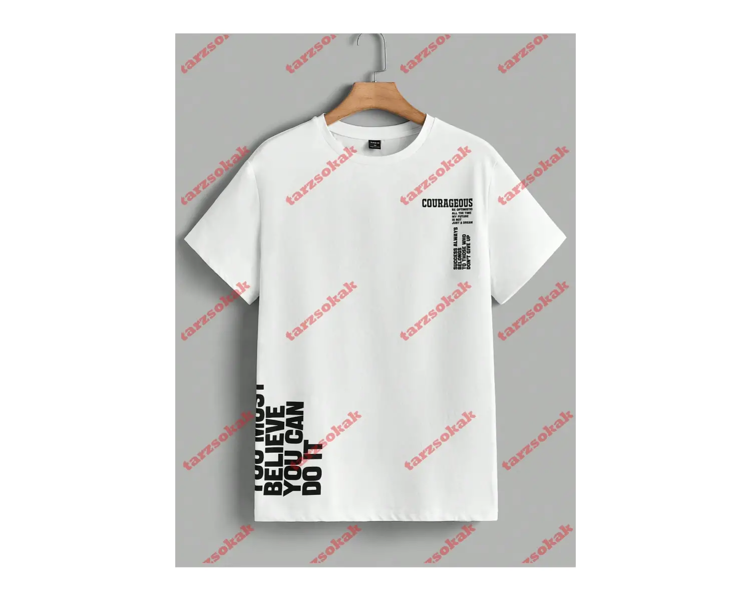 Model 3653 Erkek Yazlık Yuvarlak Yaka Kısa Kollu Günlük Tişört, Yaz