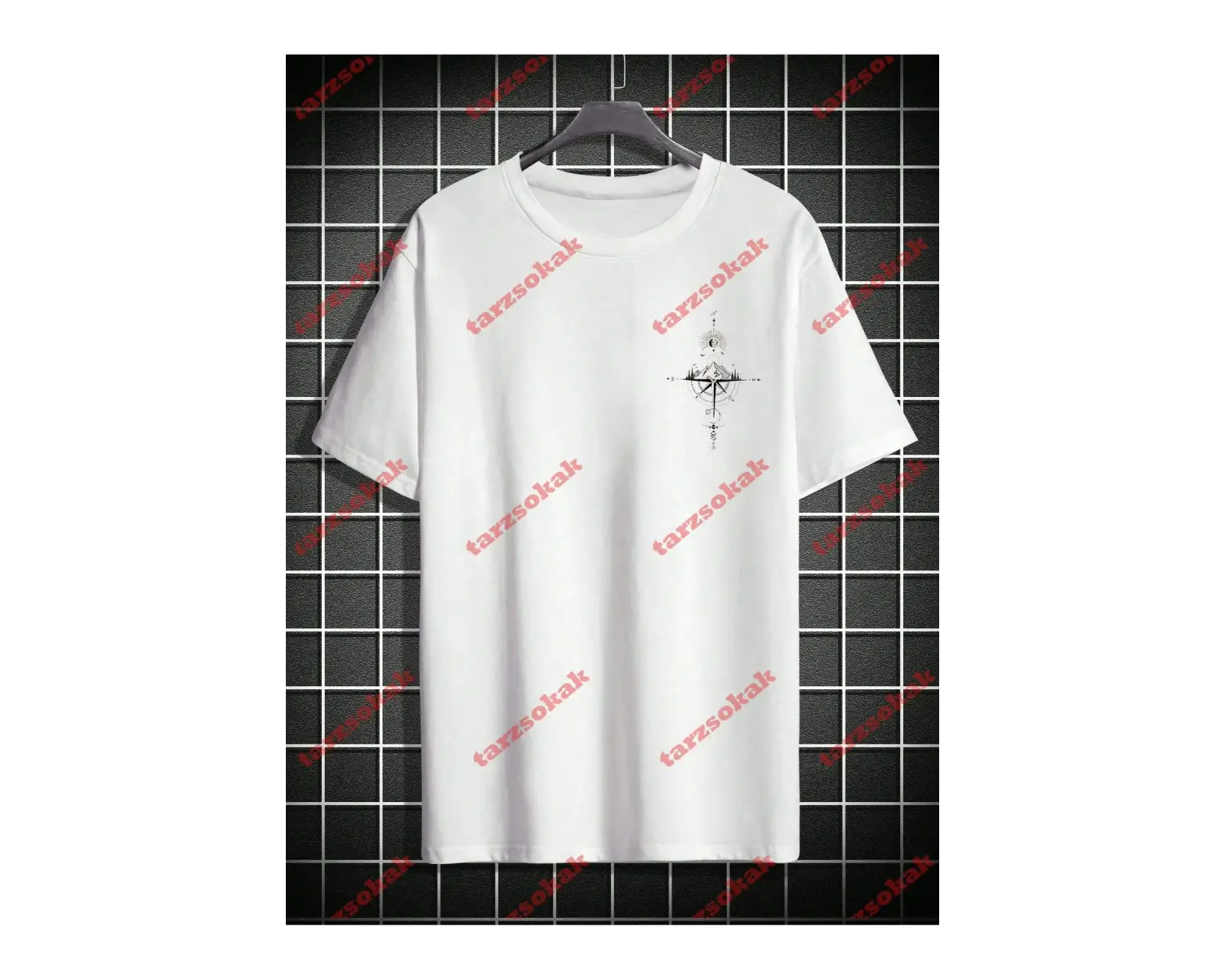 Model 3667 Erkek Yazlık Yuvarlak Yaka Kısa Kollu Günlük Tişört, Yaz