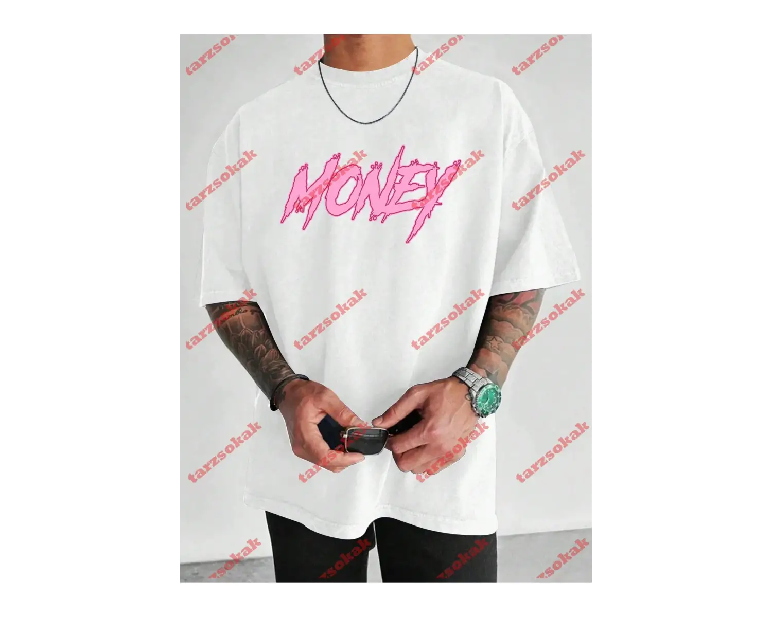 Model 3689 Erkek Yazlık Yuvarlak Yaka Kısa Kollu Günlük Tişört, Yaz