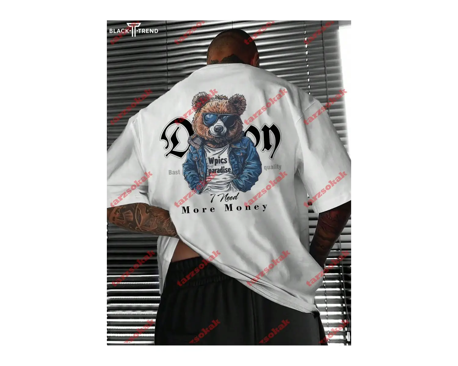 Model 3694 Erkek Yazlık Yuvarlak Yaka Kısa Kollu Günlük Tişört, Yaz