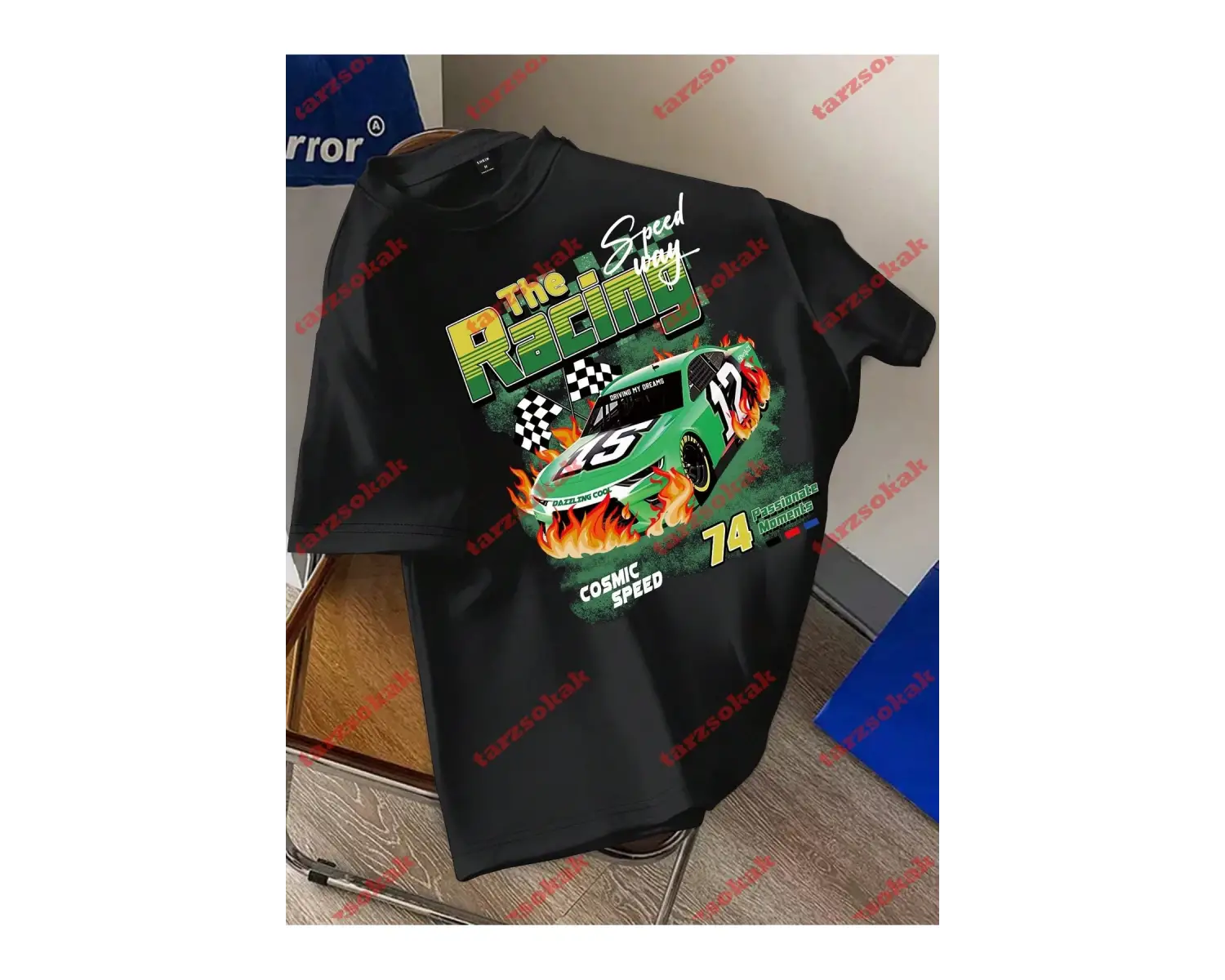 Model 3719 Erkek Yazlık Yuvarlak Yaka Kısa Kollu Günlük Tişört, Yaz