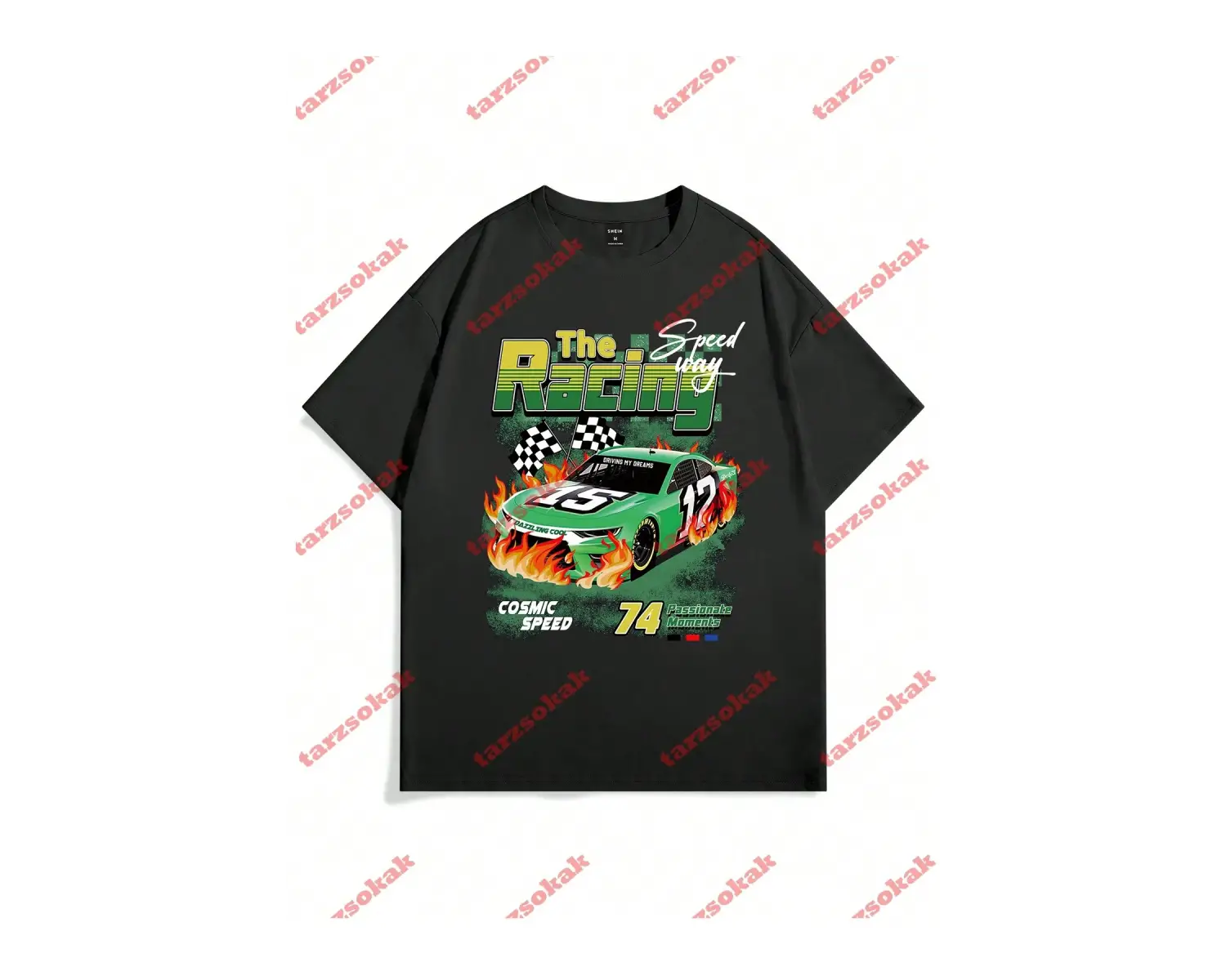 Model 3719 Erkek Yazlık Yuvarlak Yaka Kısa Kollu Günlük Tişört, Yaz