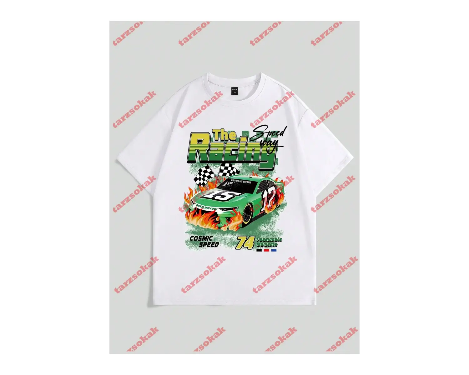 Model 3719 Erkek Yazlık Yuvarlak Yaka Kısa Kollu Günlük Tişört, Yaz