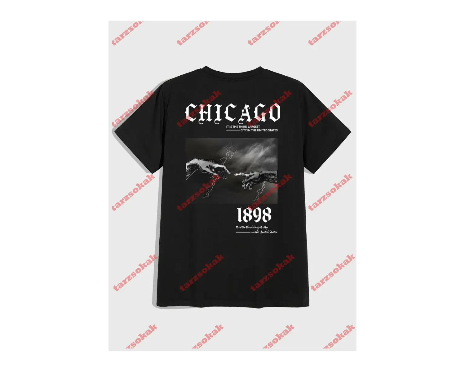 Model 3723 Erkek Yazlık Yuvarlak Yaka Kısa Kollu Günlük Tişört, Yaz