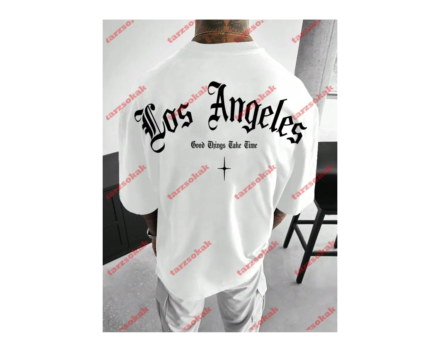 Model 3731 Erkek Yazlık Yuvarlak Yaka Kısa Kollu Günlük Tişört, Yaz