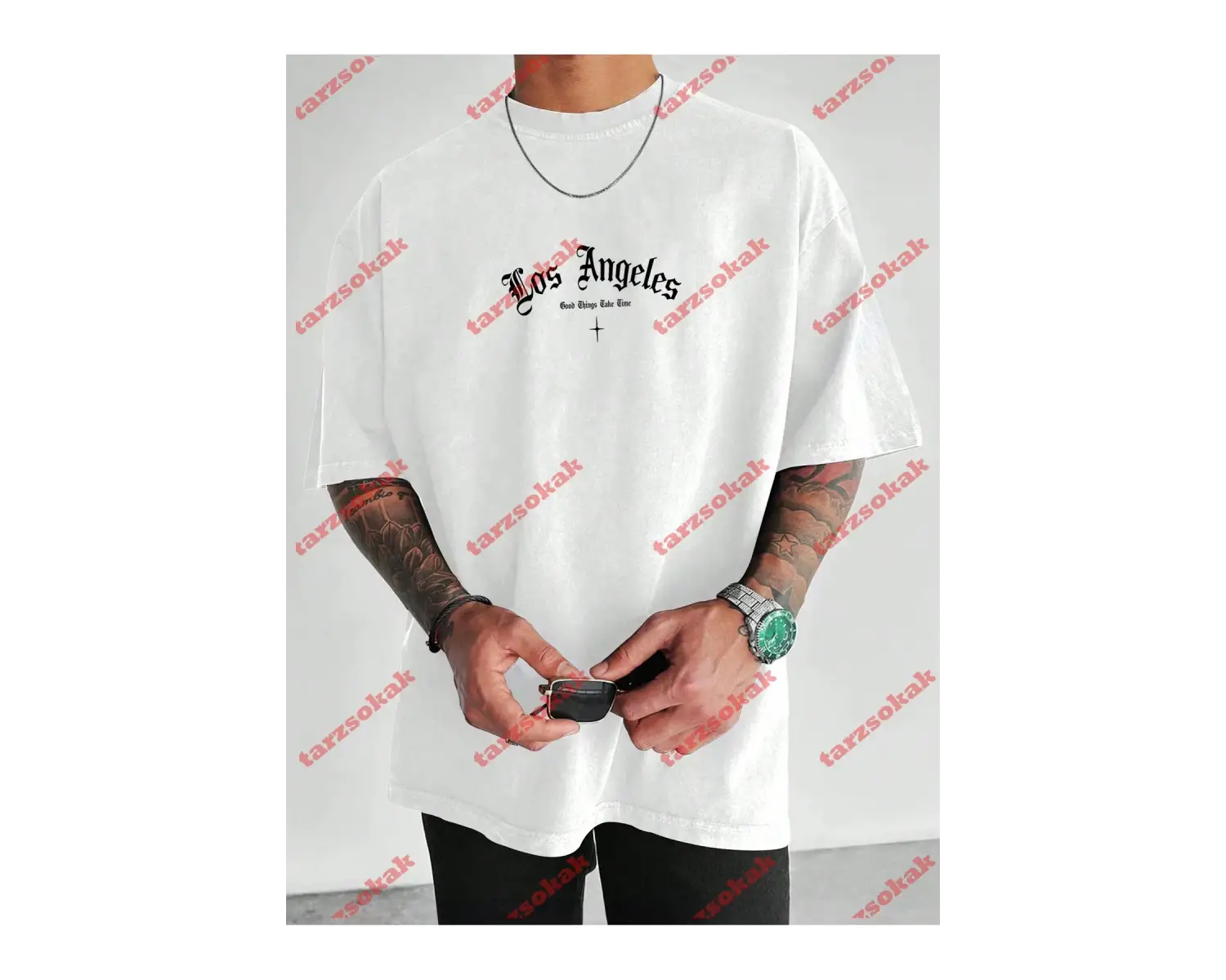 Model 3731 Erkek Yazlık Yuvarlak Yaka Kısa Kollu Günlük Tişört, Yaz