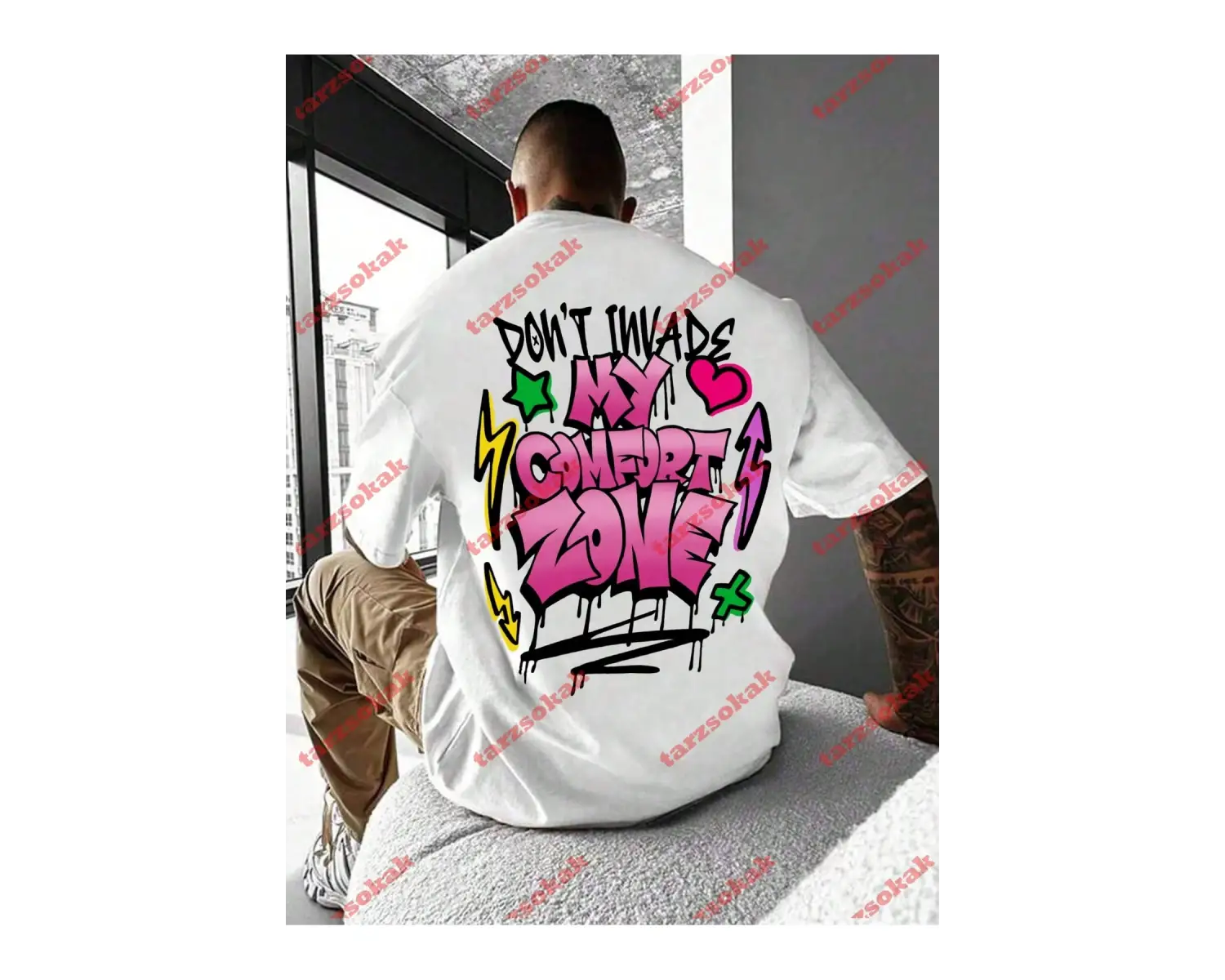 Model 3754 Erkek Yazlık Yuvarlak Yaka Kısa Kollu Günlük Tişört, Yaz