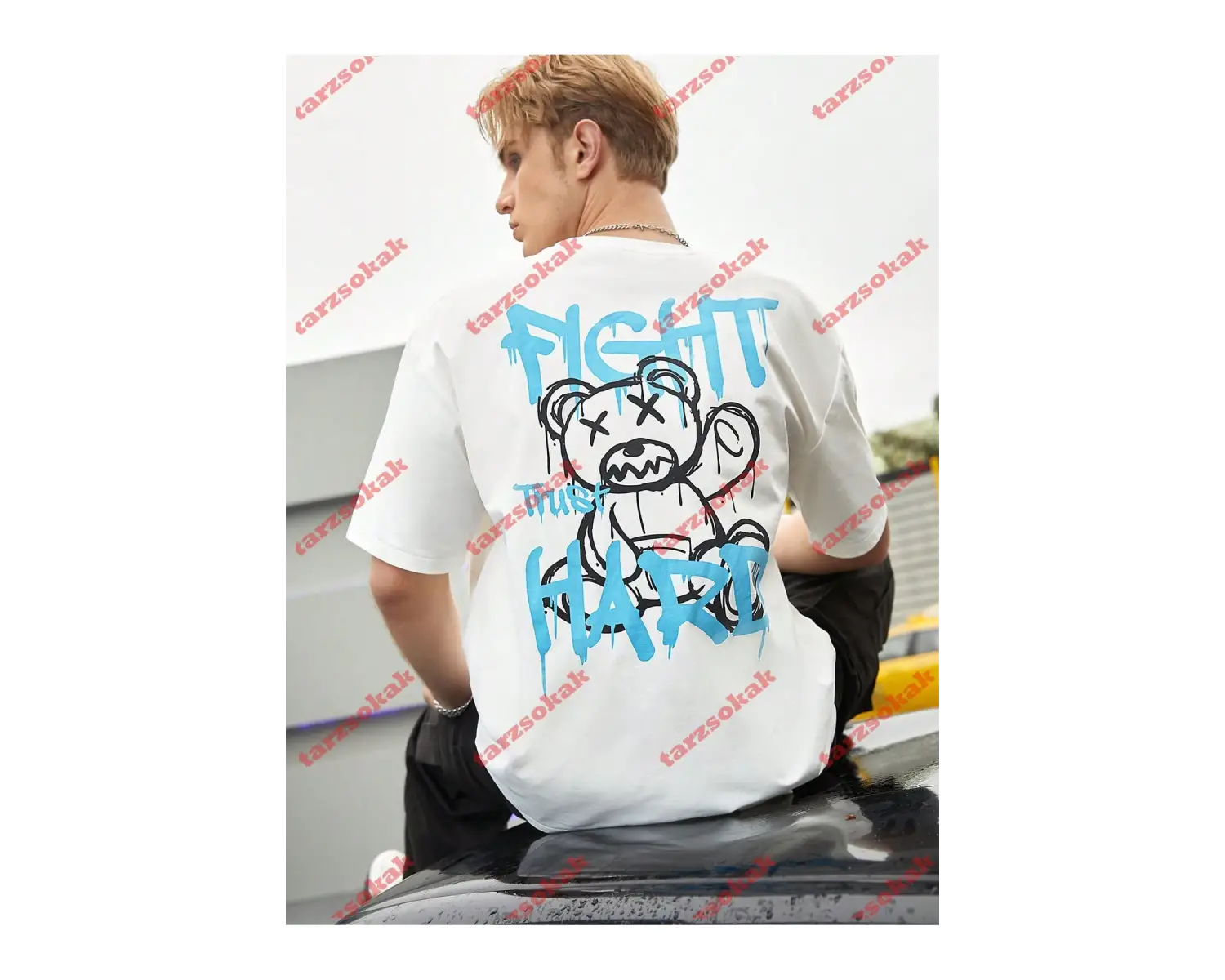 Model 3755 Erkek Yazlık Yuvarlak Yaka Kısa Kollu Günlük Tişört, Yaz