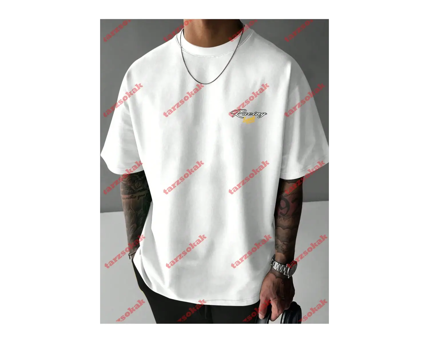 Model 3766 Erkek Yazlık Yuvarlak Yaka Kısa Kollu Günlük Tişört, Yaz