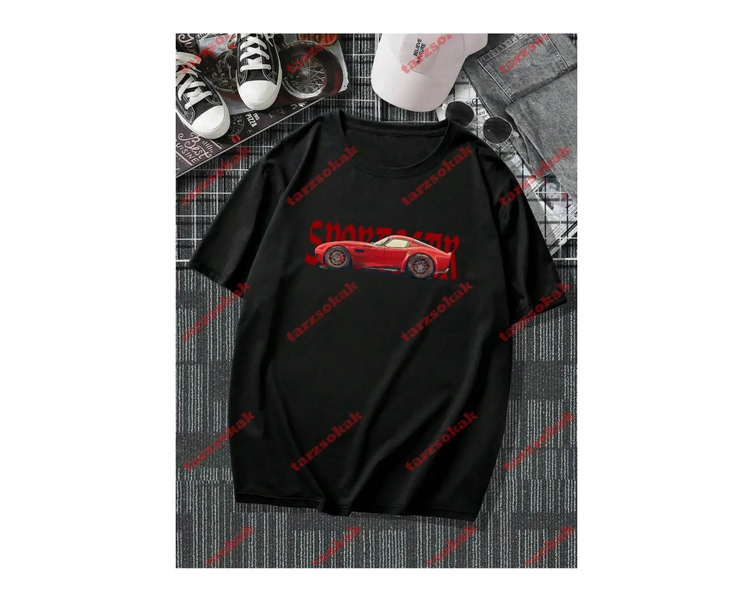 Model 3778 Erkek Yazlık Yuvarlak Yaka Kısa Kollu Günlük Tişört, Yaz