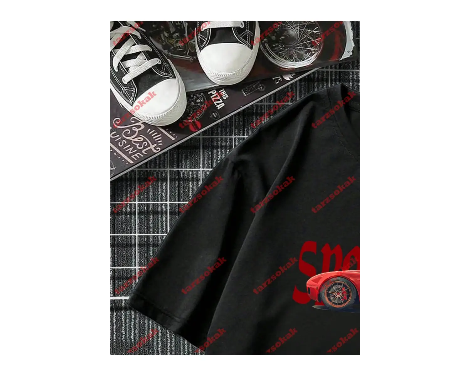 Model 3778 Erkek Yazlık Yuvarlak Yaka Kısa Kollu Günlük Tişört, Yaz