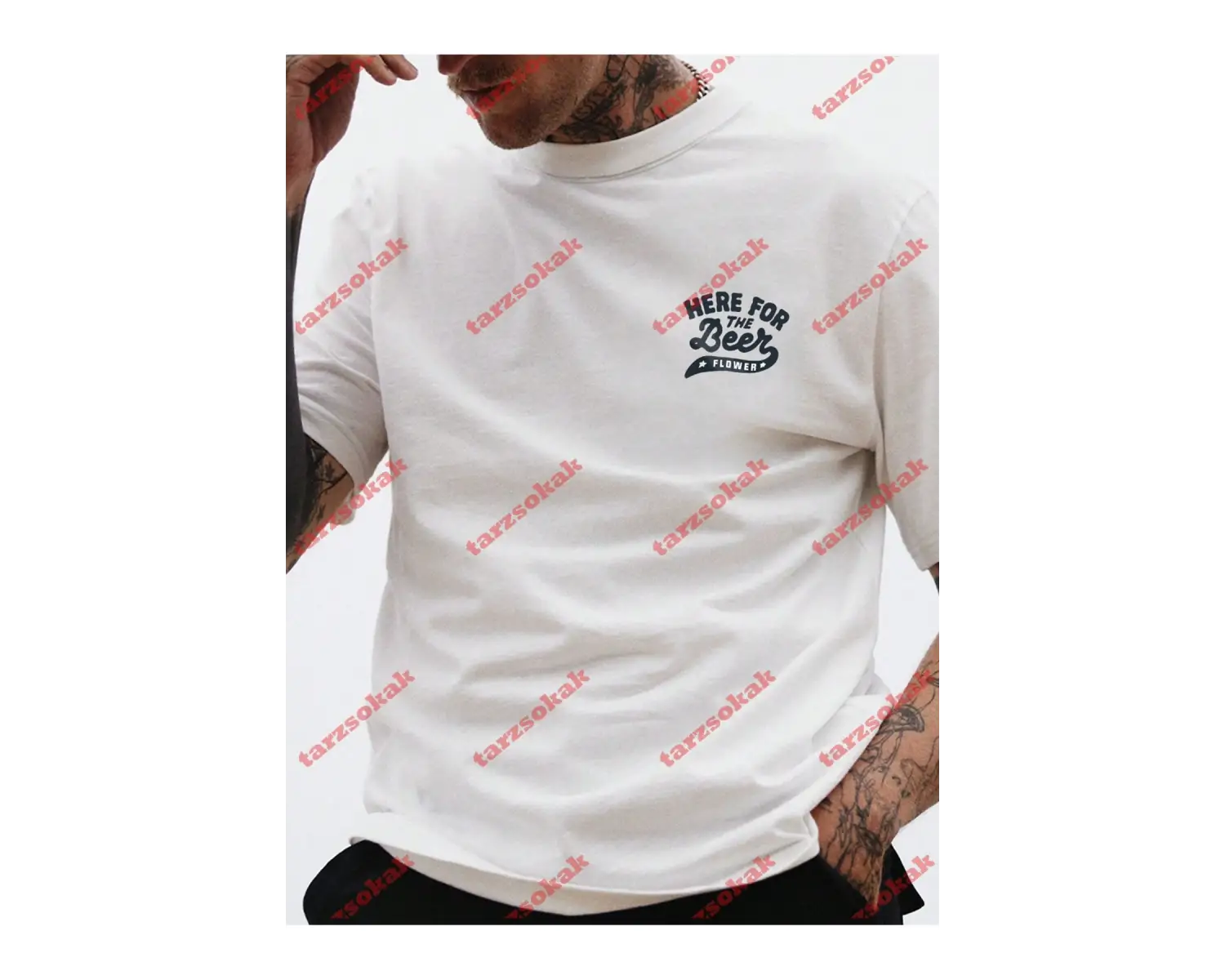 Model 3780 Erkek Yazlık Yuvarlak Yaka Kısa Kollu Günlük Tişört, Yaz