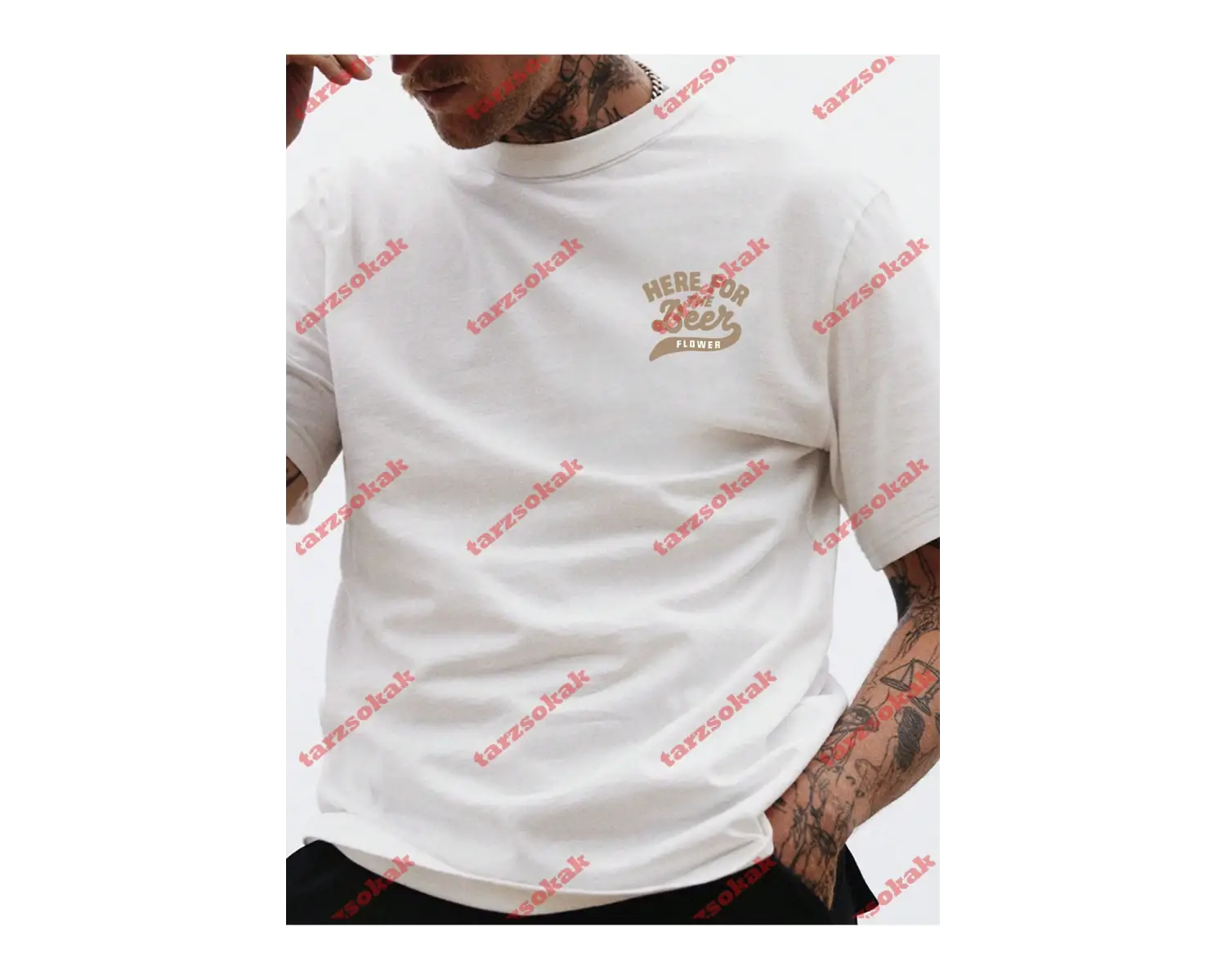 Model 3780 Erkek Yazlık Yuvarlak Yaka Kısa Kollu Günlük Tişört, Yaz